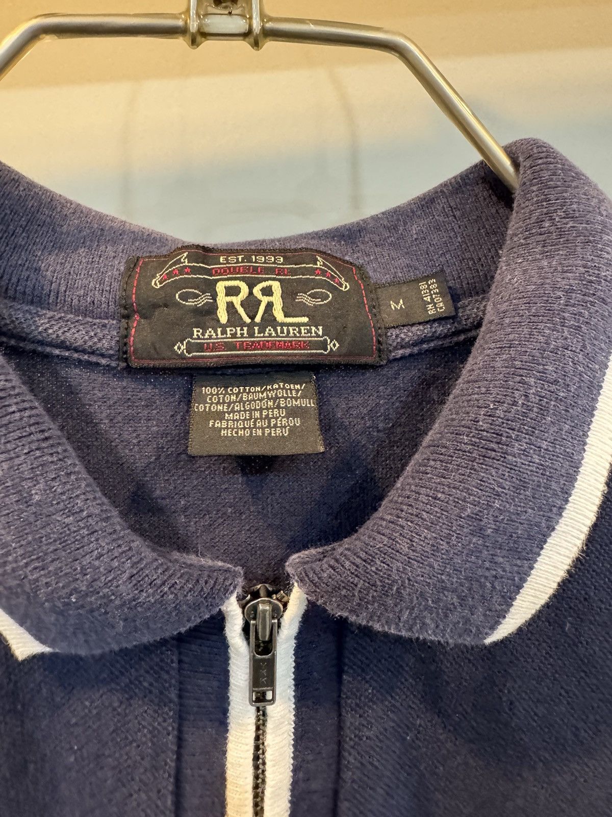RRL Ralph Lauren Vintage RRL 1/4 Zip Tipped Polo Size US L / EU 52-54 / 3 - 3 Thumbnail