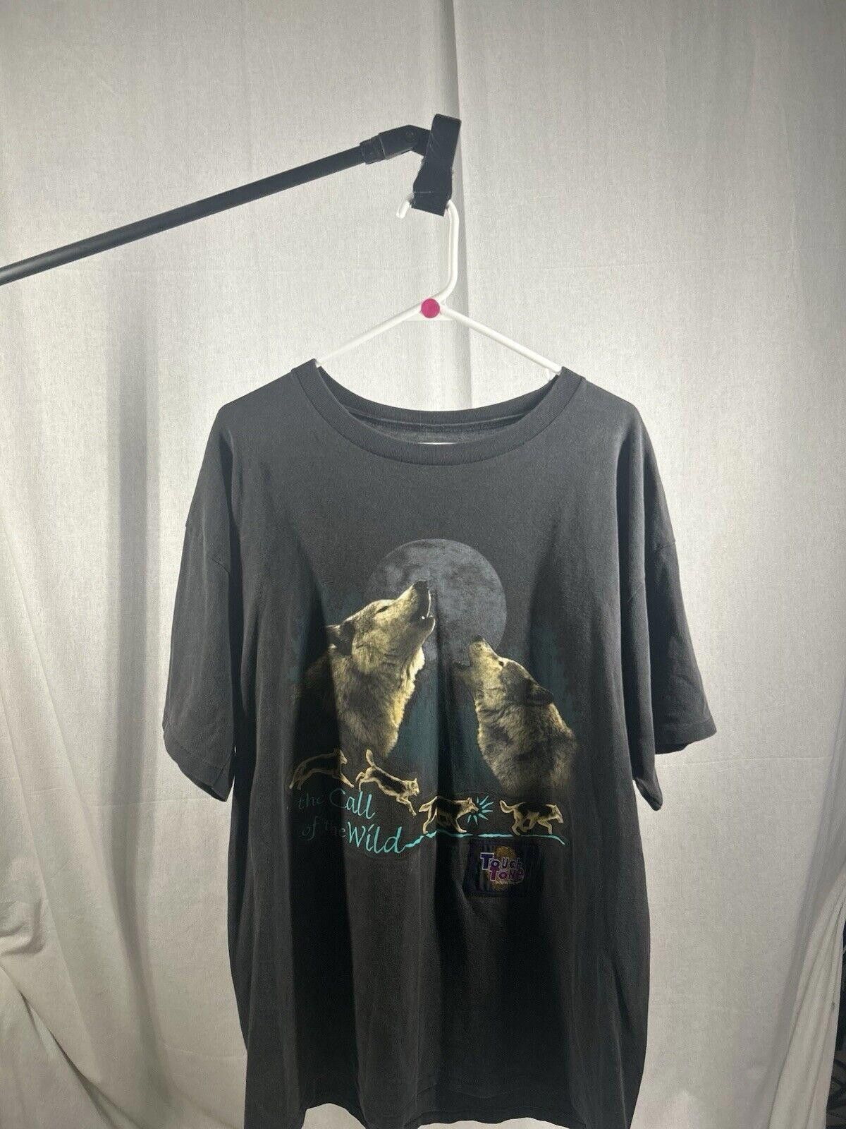 Designer VTG 1997 Call Of The Wild Wolf Howl Touch Tones T-Shirt Size US XL / EU 56 / 4 - 1 Thumbnail