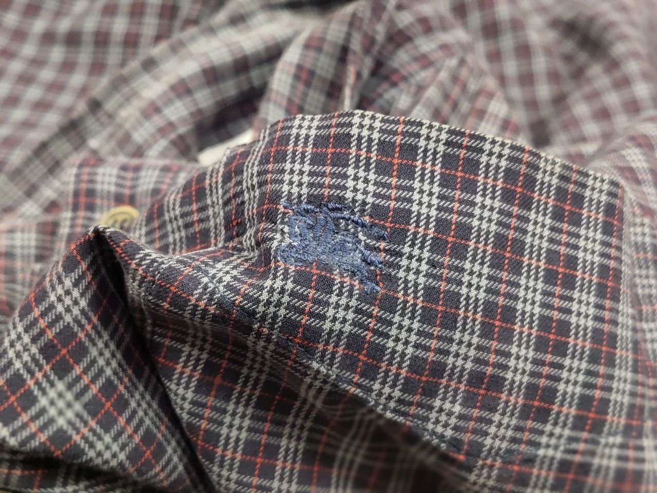 Burberry Vintage 90's Burberry London Nova Check Dark Button Shirt Size US XL / EU 56 / 4 - 13 Thumbnail