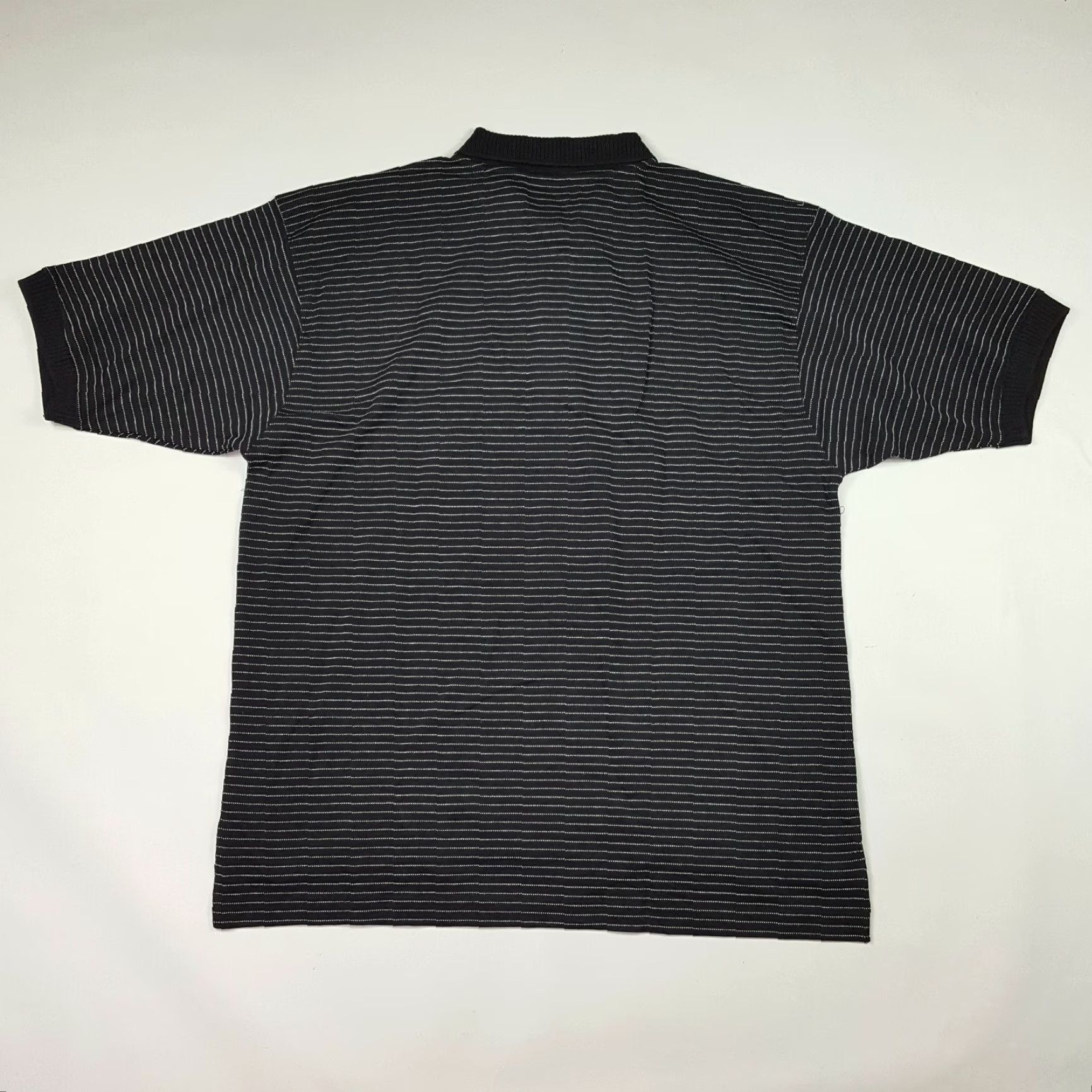 Vintage VINTAGE Equus Golf Onyx Striped Mens Size XL Black Short Sleeve Casual Sports Polo Shirt Size US XL / EU 56 / 4 - 5 Thumbnail