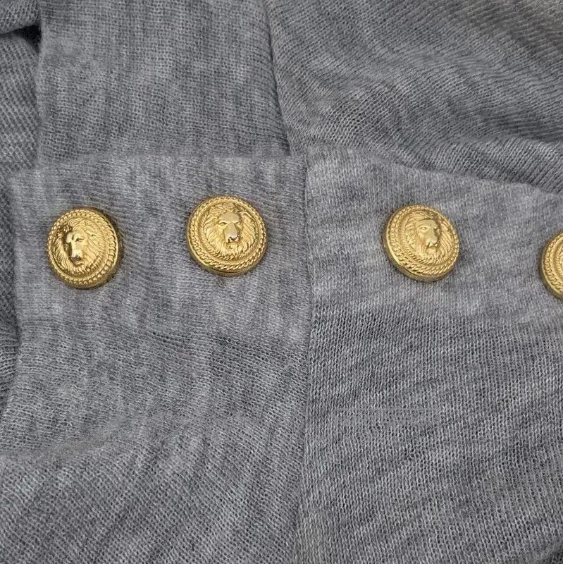 Balmain Balmain Grey Wool T-Shirt for Women . Size XS / US 0-2 / IT 36-38 - 5 Thumbnail
