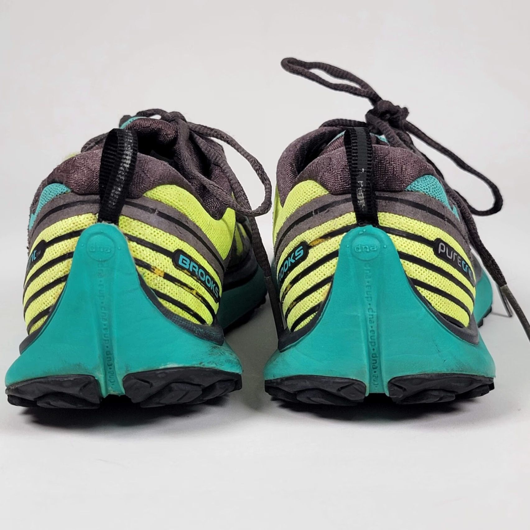 Brooks Brooks PureGrit Womens Size 9 US 40.5 Teal Blue Yellow Trail Running Sneakers Nike? No, Brooks. Size US 9 / IT 39 - 6 Thumbnail