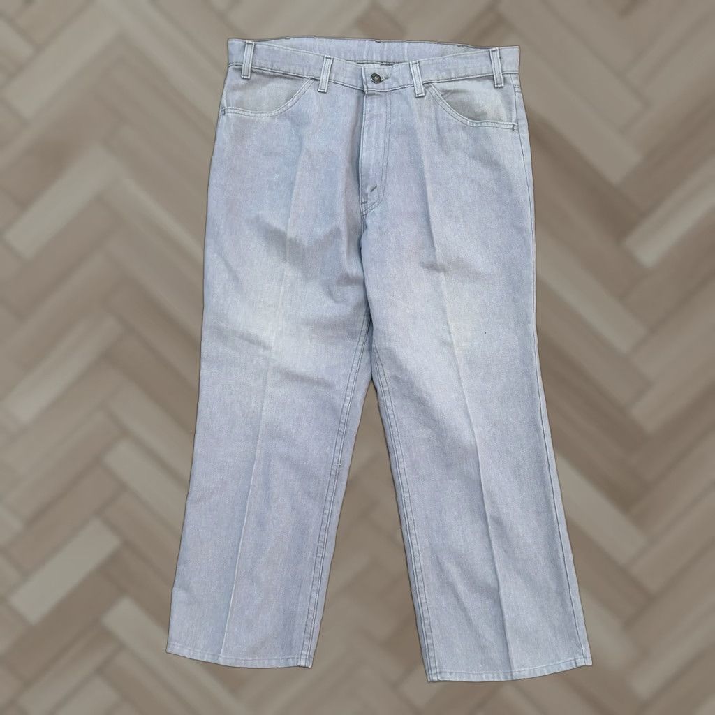 Levi's VINTAGE Levi's Jeans Gray 36x30 Regular Straight Mens 5-Pocket Denim Dark Wash Zip Belt Loops 100% Cotton USA 500 Series Size US 36 / EU 52 - 1 Thumbnail
