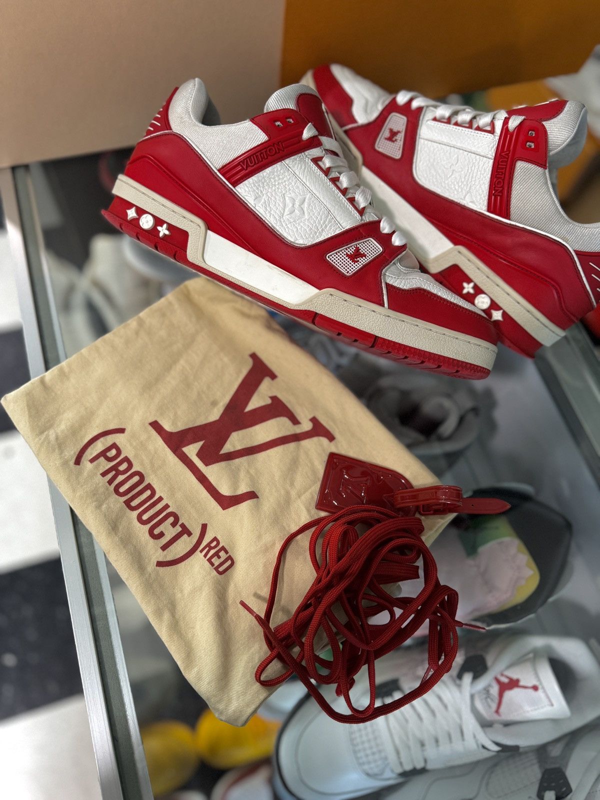 Louis Vuitton Louis Vuitton Trainer White Red ‘Product Red’ Size US 9.5 / EU 42-43 - 10 Thumbnail