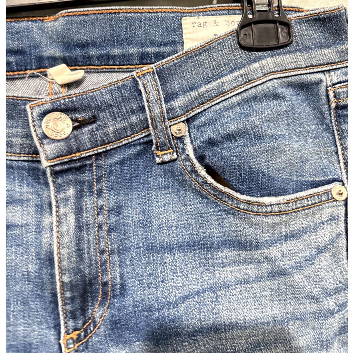 Rag & Bone RAG & BONE Skinny Fur Lined Jeans Color Carmine Sz 27 Size 27" / US 4 / IT 40 - 5 Thumbnail