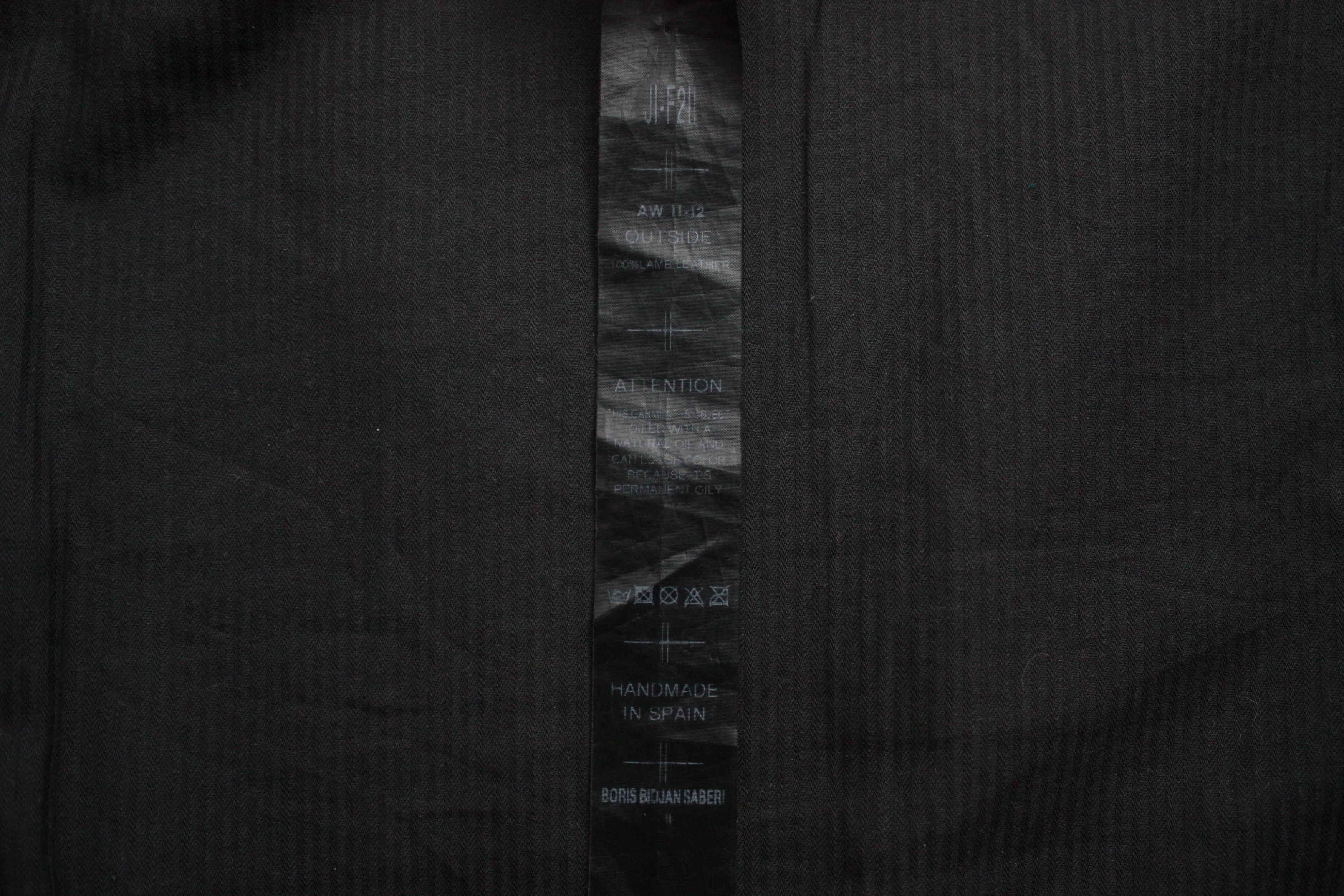 Boris Bidjan Saberi Boris Bidjan Saberi J1-F211 Leather Jacket Oiled AW12 Size US L / EU 52-54 / 3 - 7 Thumbnail