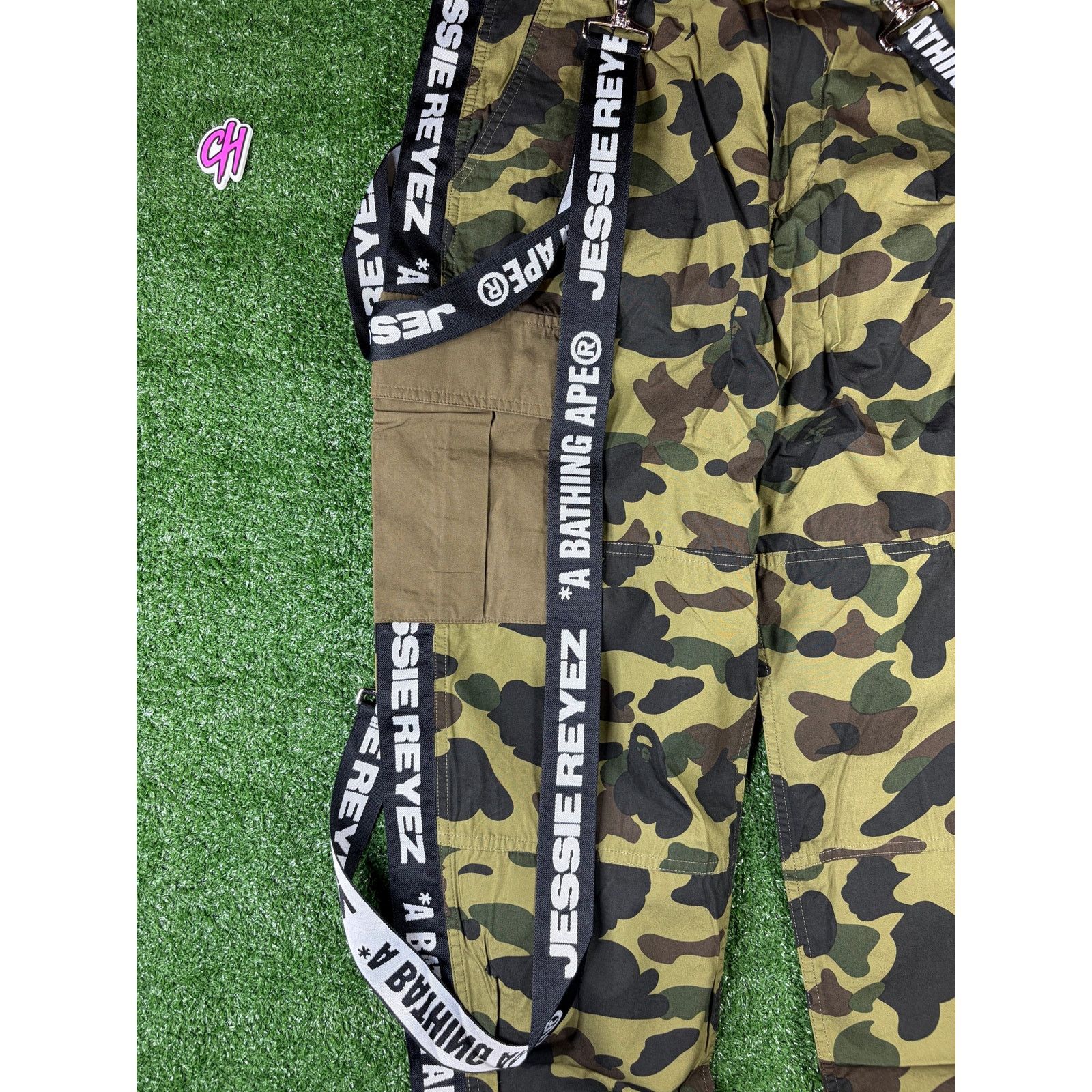 Bape X Jessie Reyez Green 6 Pocket Cargo Pants Size Large