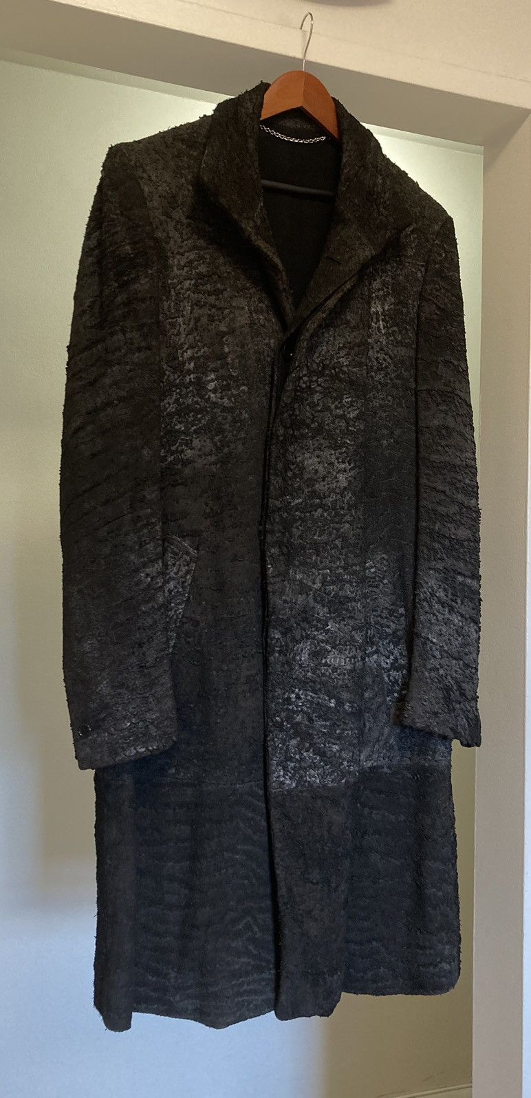 GRAIL LM1550 WILD Cracked Leather Coat