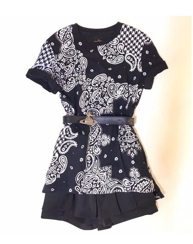 Vivienne Westwood vivienne westwood Fruit Flower Plaid Planet Print Black Sh Size S / US 4 / IT 40 - 3 Thumbnail