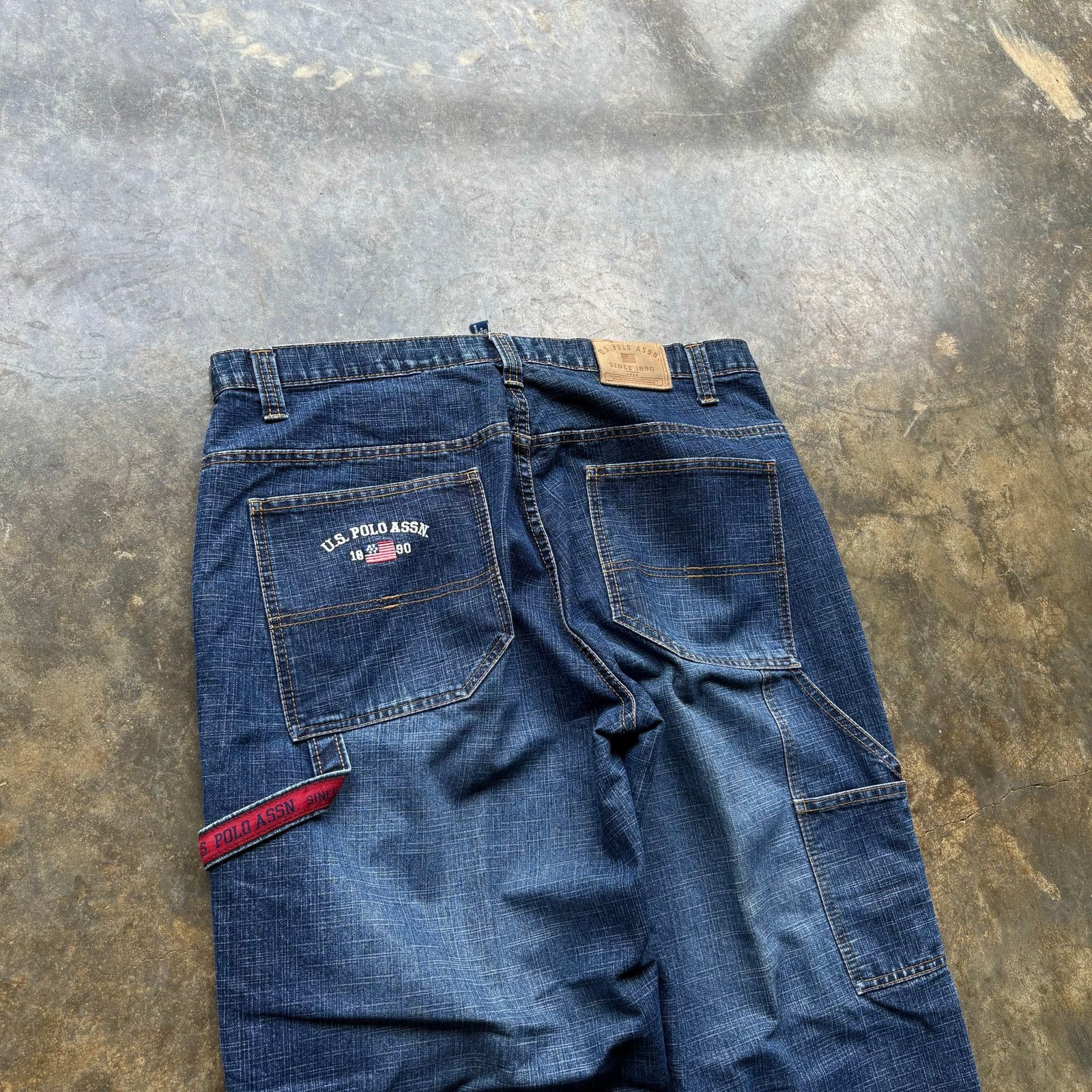 Polo Ralph Lauren Crazy Vintage Baggy Y2K Embroidered Polo Jeans Size US 38 / EU 54 - 3 Thumbnail