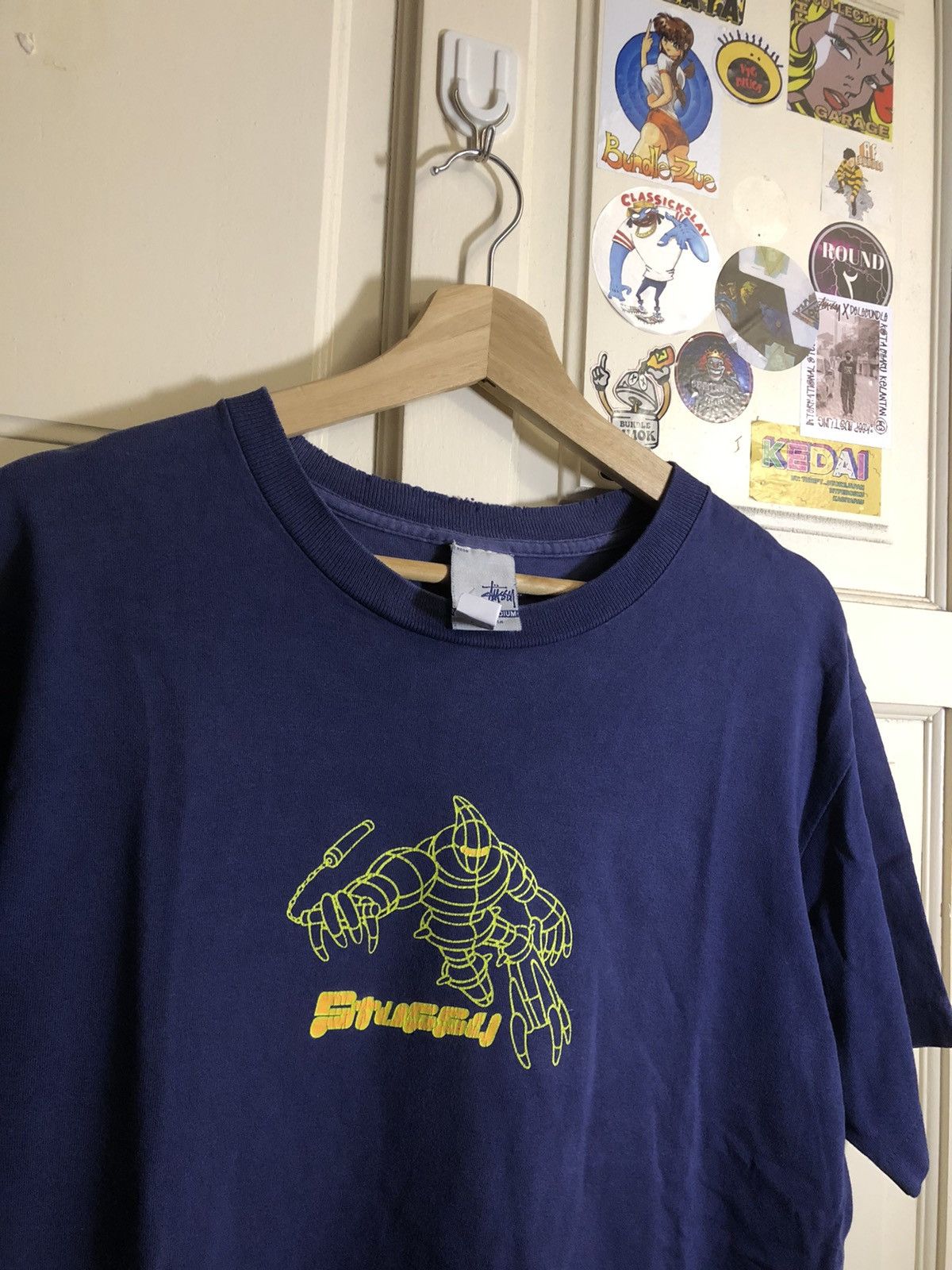 image of Stussy Gundam Vintage 2000’ in Navy, Men's (Size Medium)