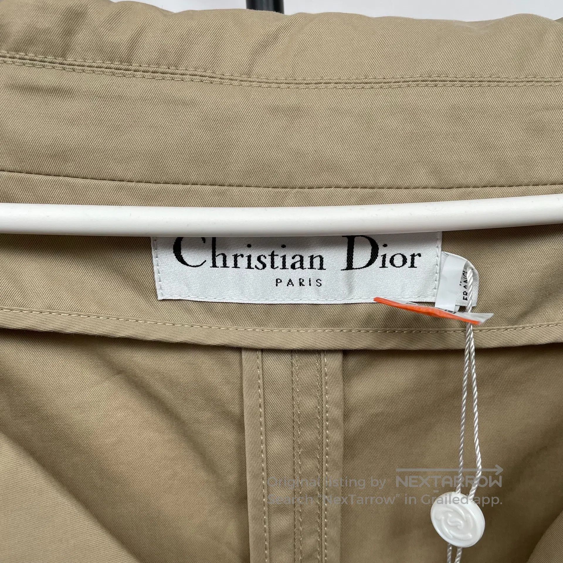 Dior Dior Khaki one-shoulder double-breasted long trench coat| Size XS / US 0-2 / IT 36-38 - 3 Thumbnail