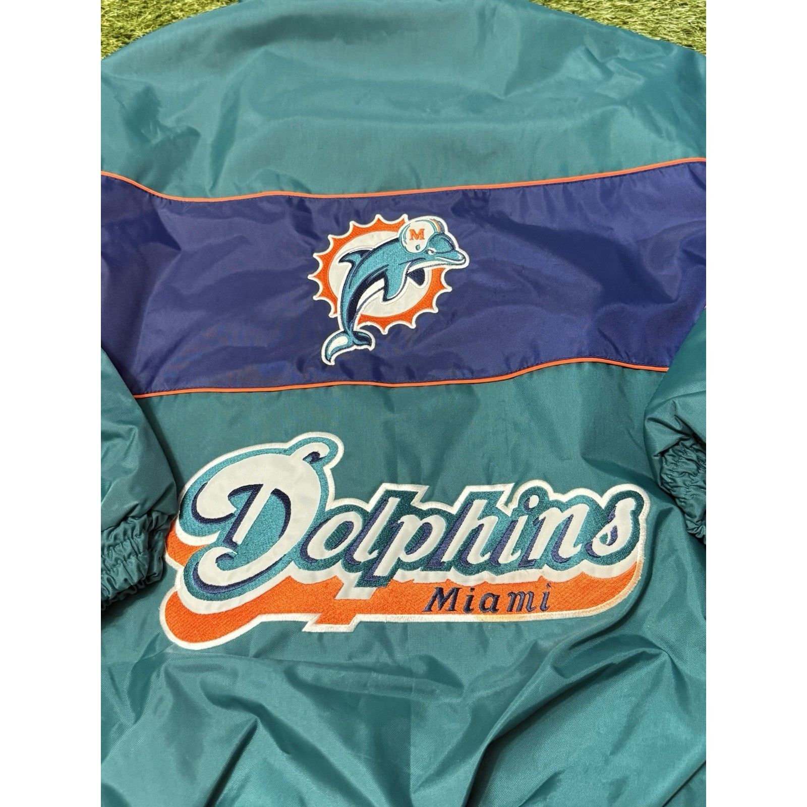 Jeff Hamilton 90s Jeff Hamilton Pro Sport Miami Dolphins Aqua Jacket L Size US L / EU 52-54 / 3 - 6 Thumbnail