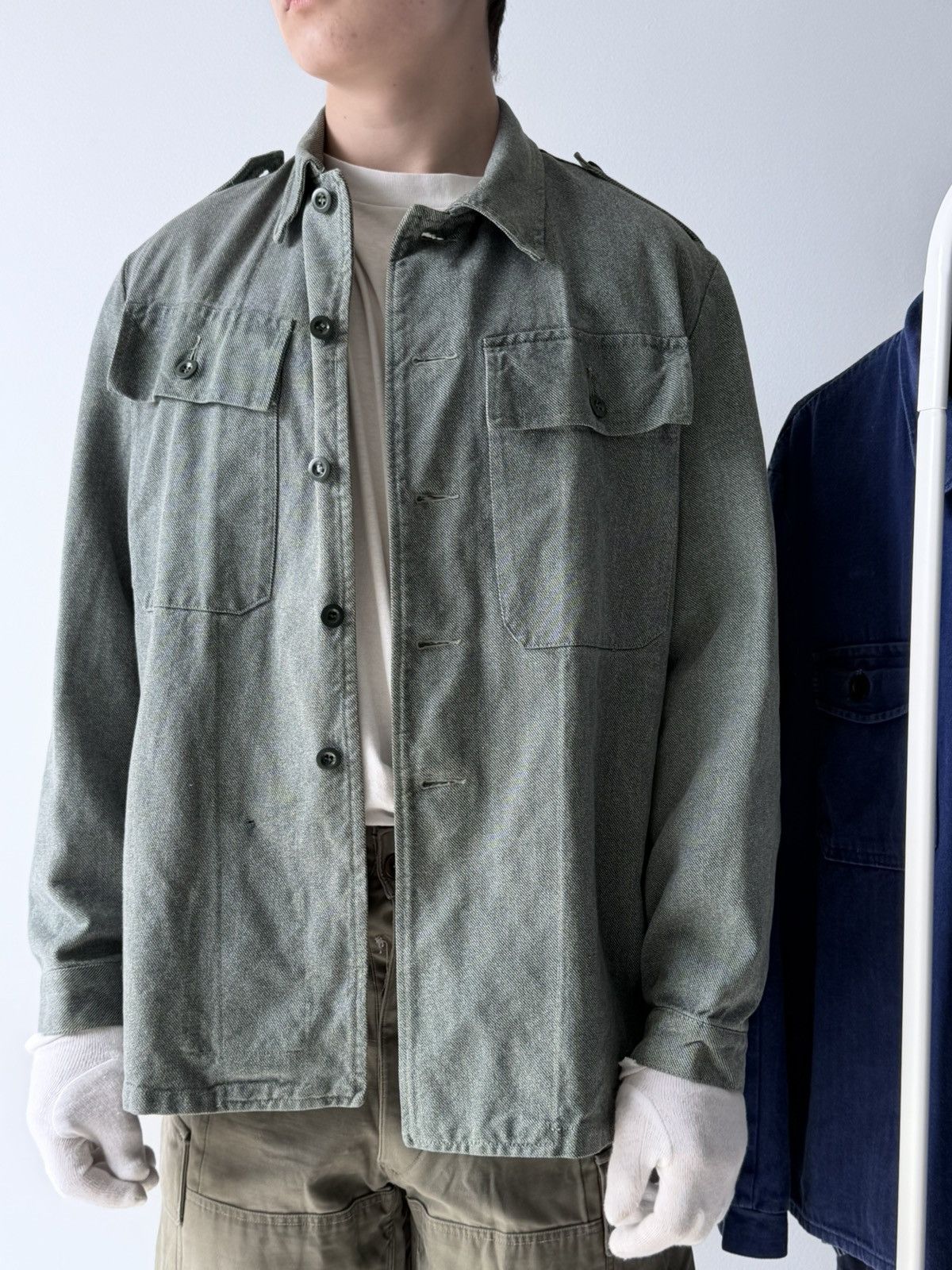 Vetra Vintage 70s Swiss Military Workwear Chore Jacket Size US L / EU 52-54 / 3 - 1 Thumbnail
