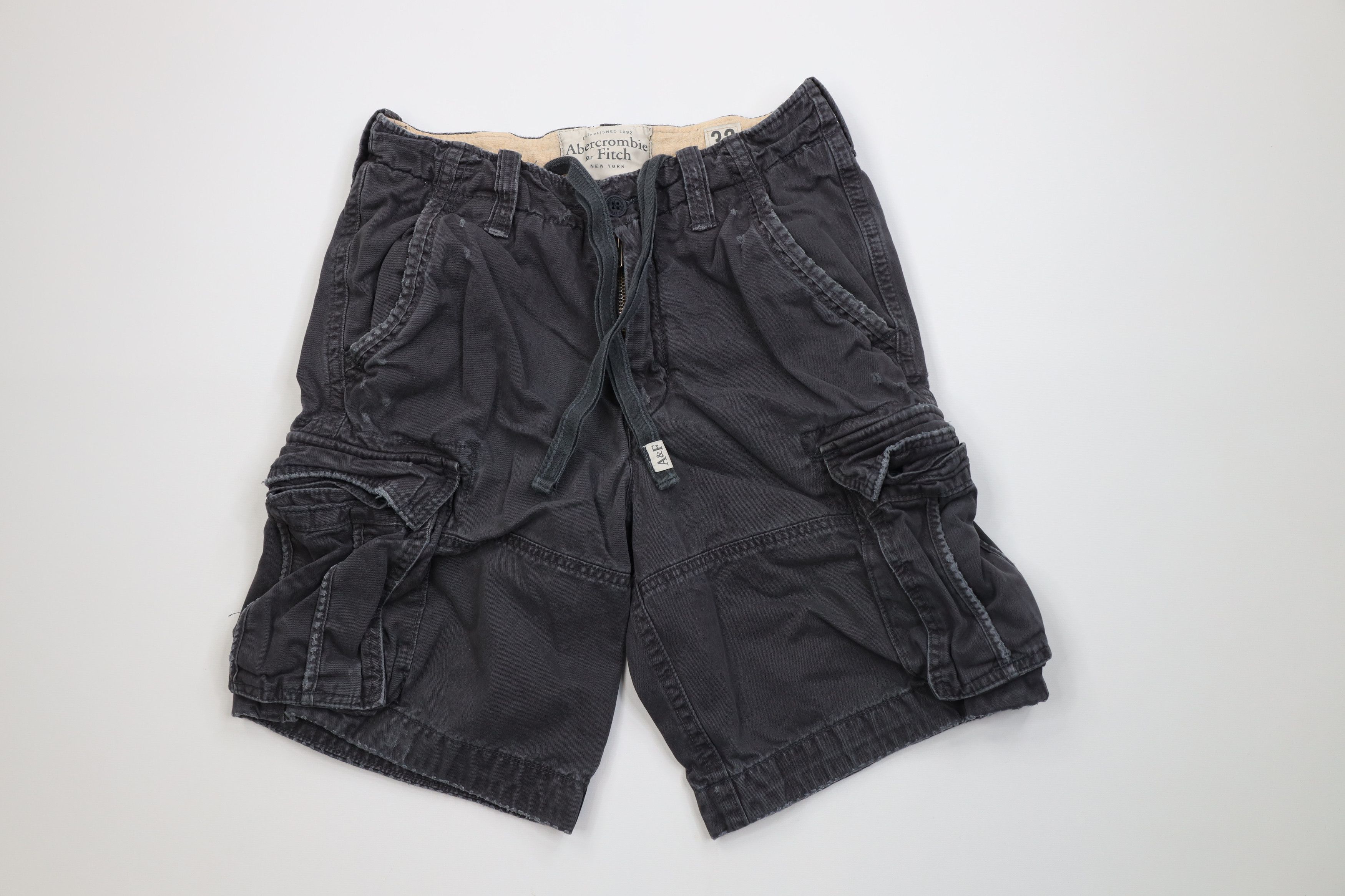 Abercrombie & Fitch Vintage 90s Y2K Abercrombie & Fitch Cargo Shorts Gray Size US 32 / EU 48 - 1 Thumbnail