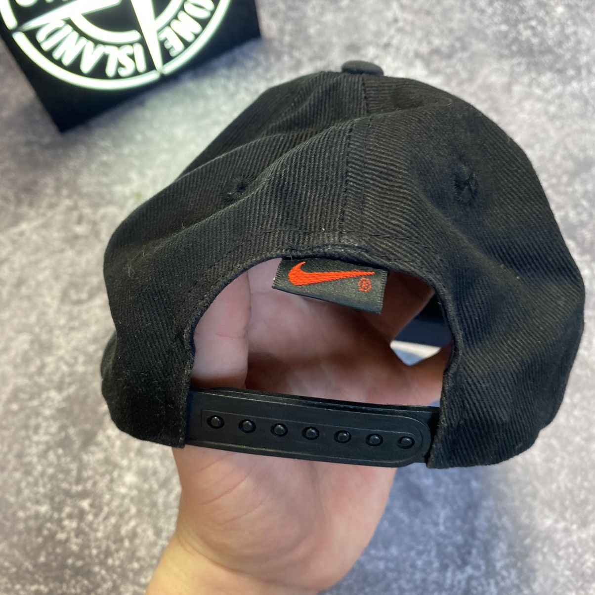 Vintage Vintage Nike Big Swoosh 90’s Rap Black Streetwear cap Size ONE SIZE - 6 Thumbnail