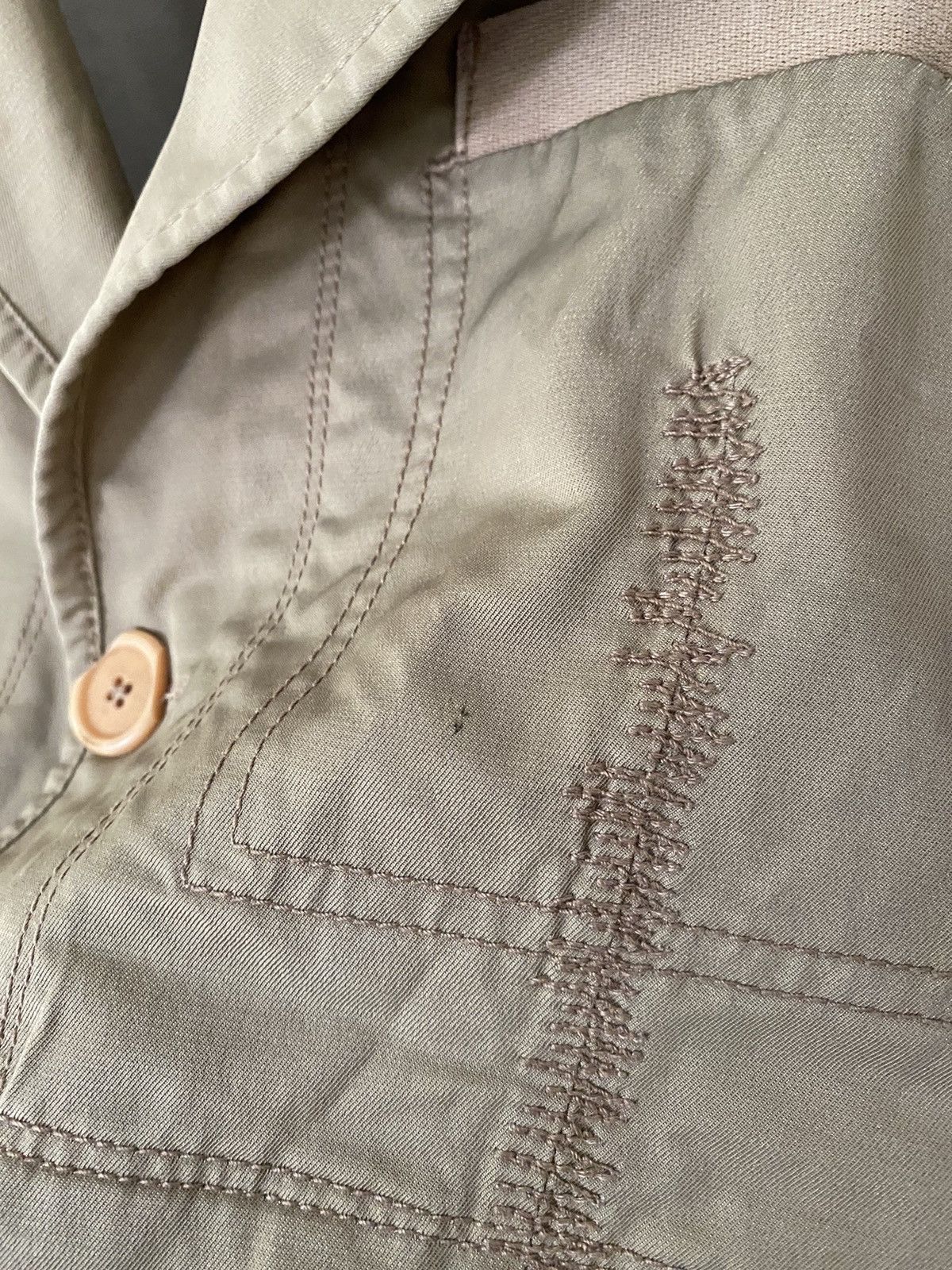 Marithe + Francois Girbaud 2000s Marithe Francois Girbaud Repair tribal Distress Jacket Size US L / EU 52-54 / 3 - 11 Thumbnail
