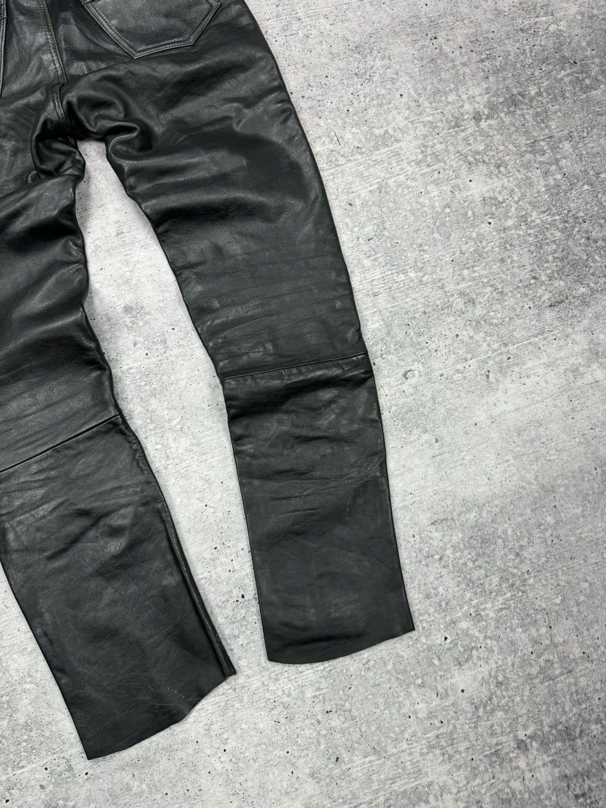 Genuine Leather × Vintage Vintage 90’s Y2K Style Casual Cowboy Genuine Leather Pants Size US 30 / EU 46 - 17 Thumbnail