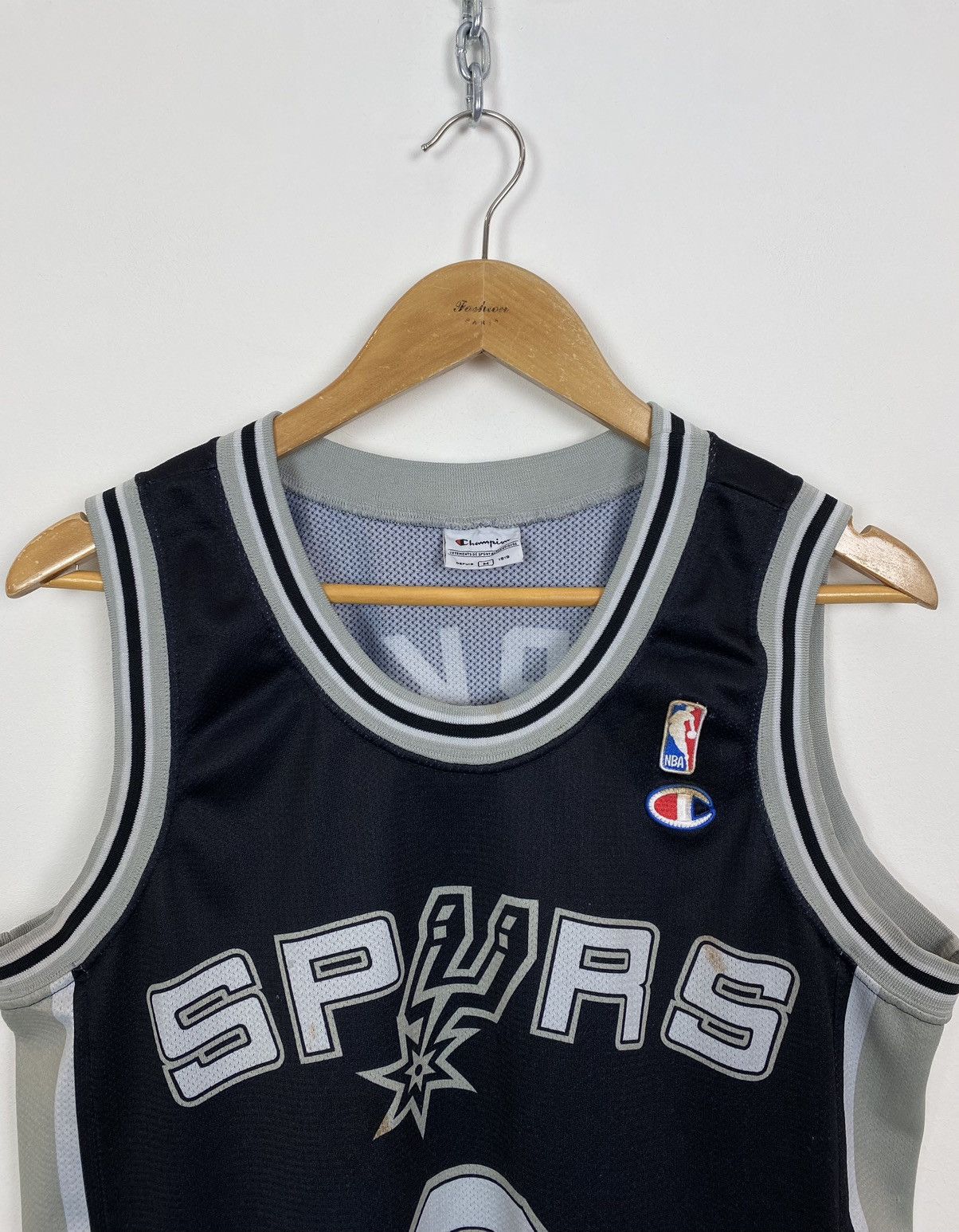 Champion × Vintage San Antonio Spurs Tony Parker #9 Jersey Shirt Size M Black Size US M / EU 48-50 / 2 - 2 Thumbnail