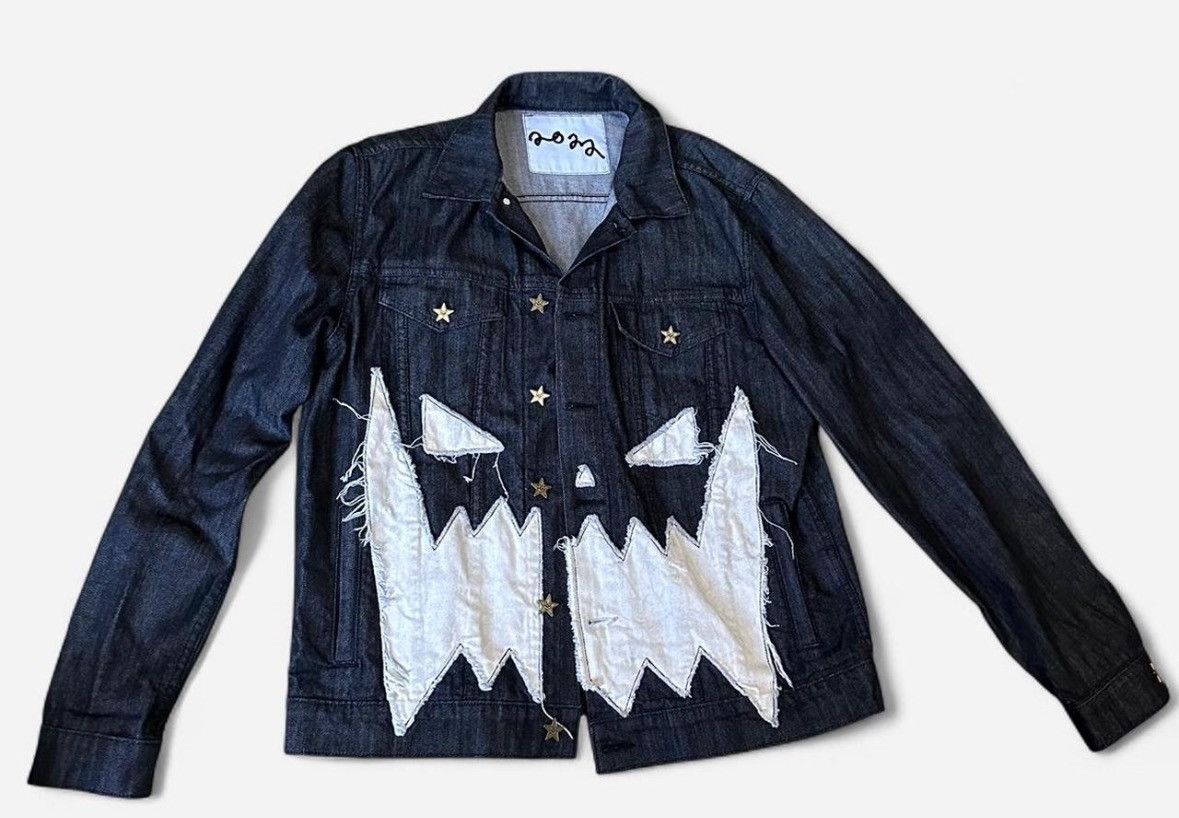 Asspizza 2022 ASSPIZZA black denim pumpkin face jacket Size US L / EU 52-54 / 3 - 1 Thumbnail