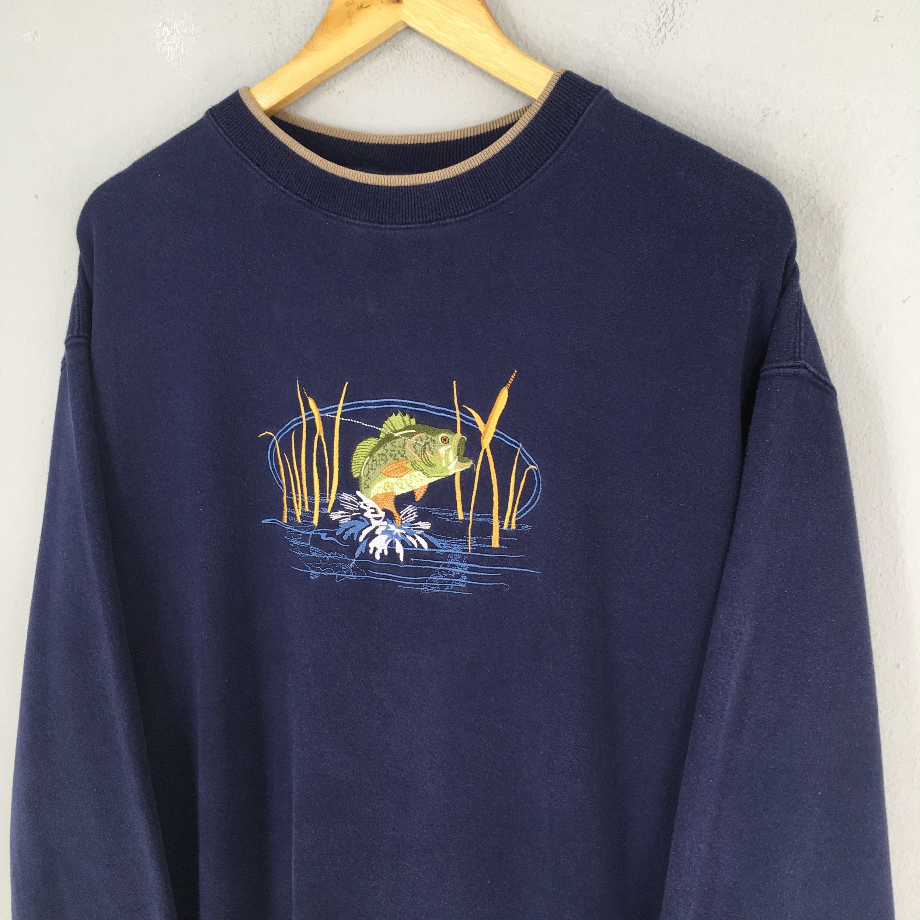 Habitat × Vintage Vintage Sportsman Fish Grouper Outdoor Life Sweatshirt Large Size US L / EU 52-54 / 3 - 3 Thumbnail