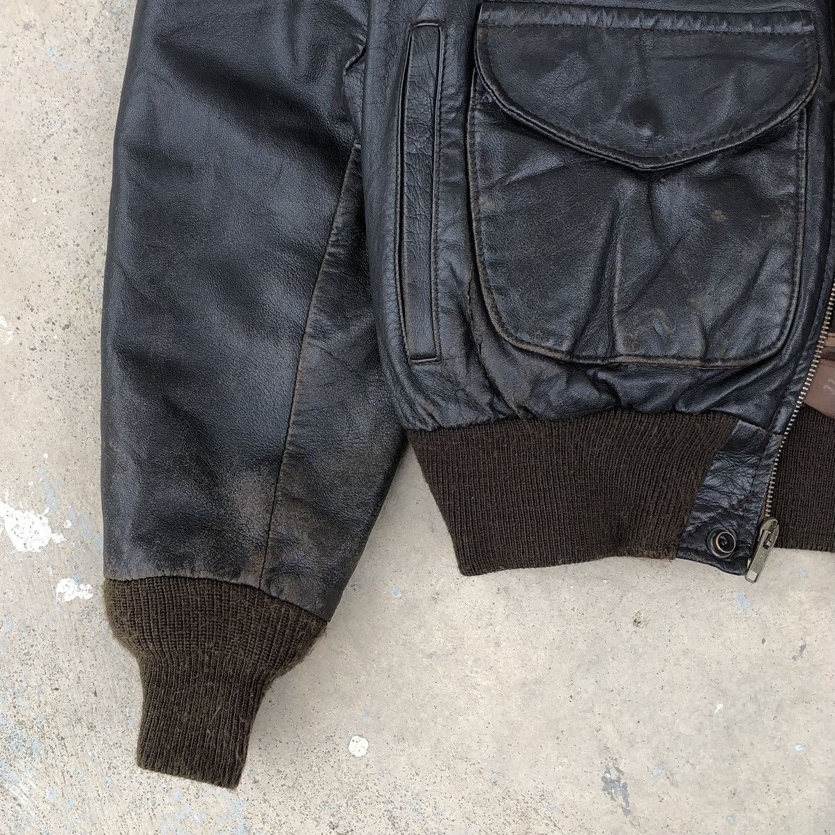 Schott VTG Schott Bros Leather Bomber flight Jacket Type 85 19-MS Size US M / EU 48-50 / 2 - 9 Thumbnail