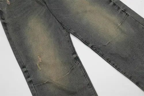 Japanese Brand Men's street distressed retro trend loose washed jeans Size US 32 / EU 48 - 4 Thumbnail