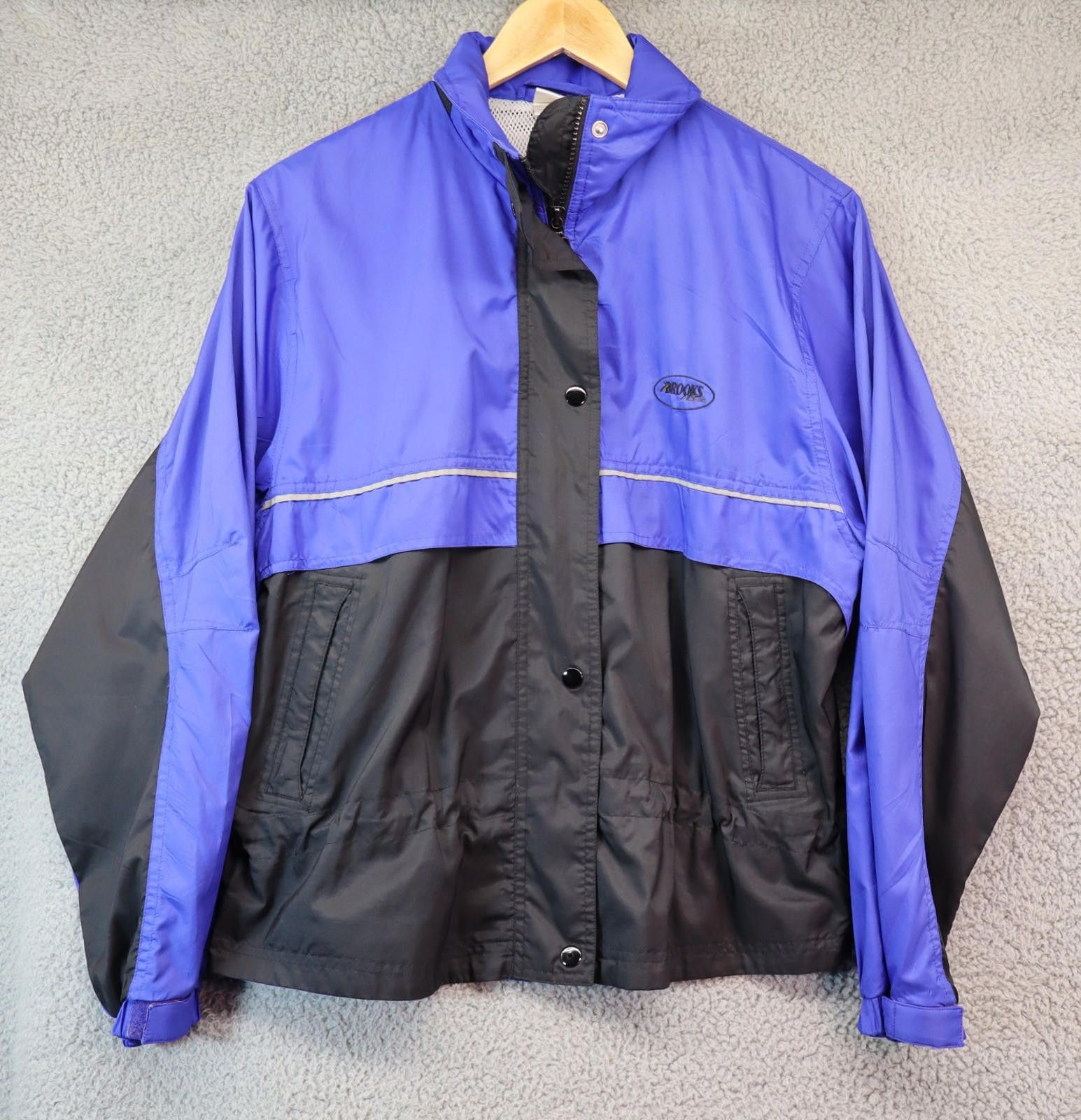 Brooks Vtg Brooks For Women ASR Jacket Small Windbreaker Blue 90s Size S / US 4 / IT 40 - 1 Thumbnail