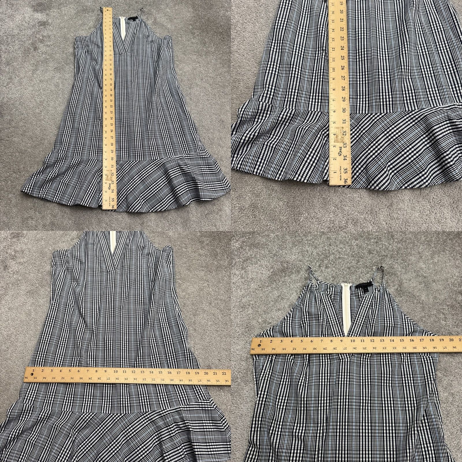 J.Crew J.Crew Gingham Ruffle Flounce Halter Mini Dress Women 10 Blue White Plaid Cotton Size L / US 10 / IT 46 - 8 Thumbnail