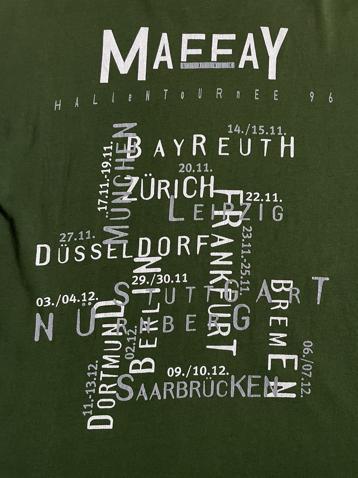 Vintage Vintage 1996 Peter Maffay Hallen Tournee T-Shirt Rock RARE Size US L / EU 52-54 / 3 - 6 Thumbnail