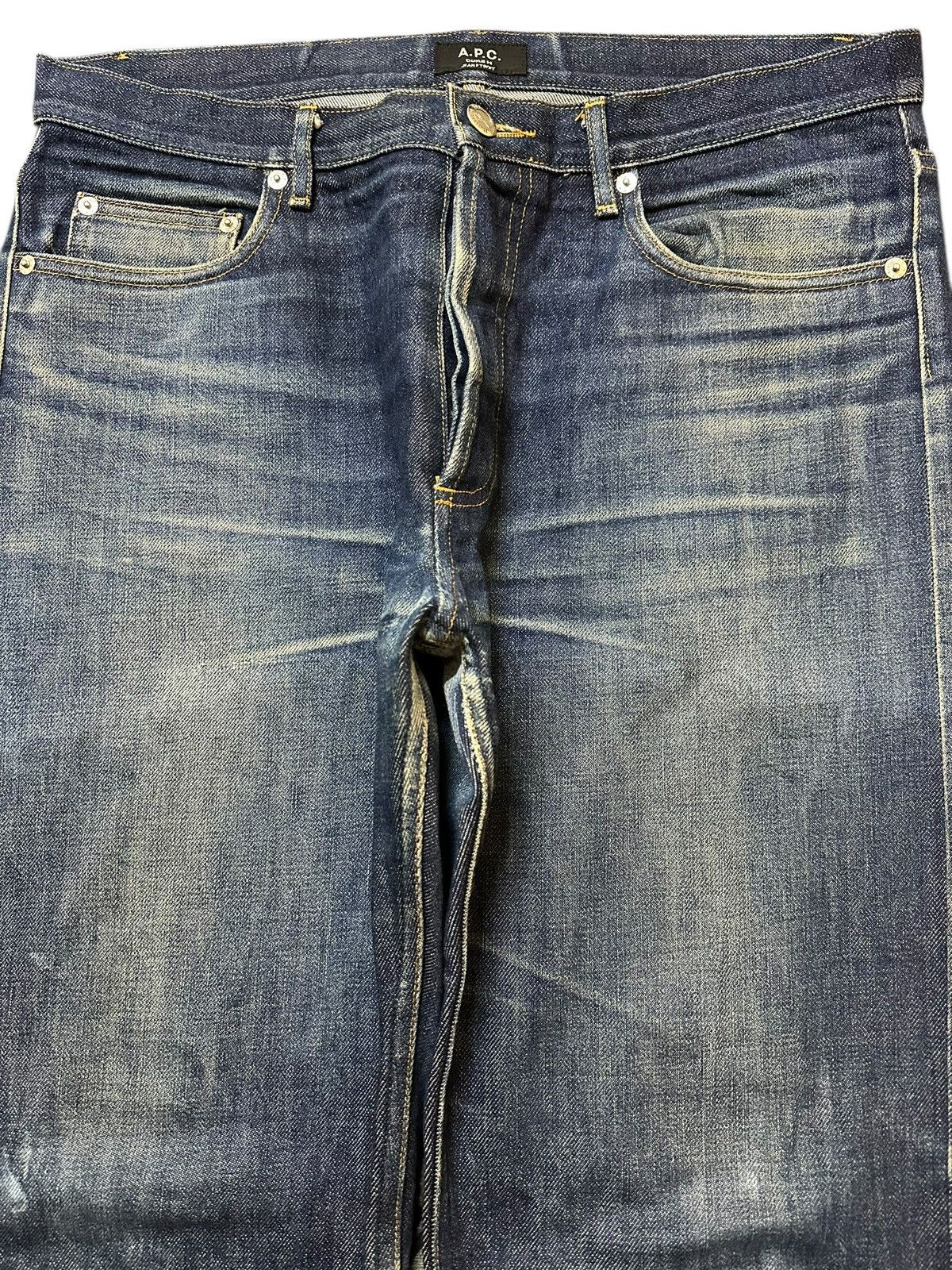 A.P.C. Vintage Japan A.P.C Blue Faded Wash Style Jeans Size US 33 - 3 Thumbnail