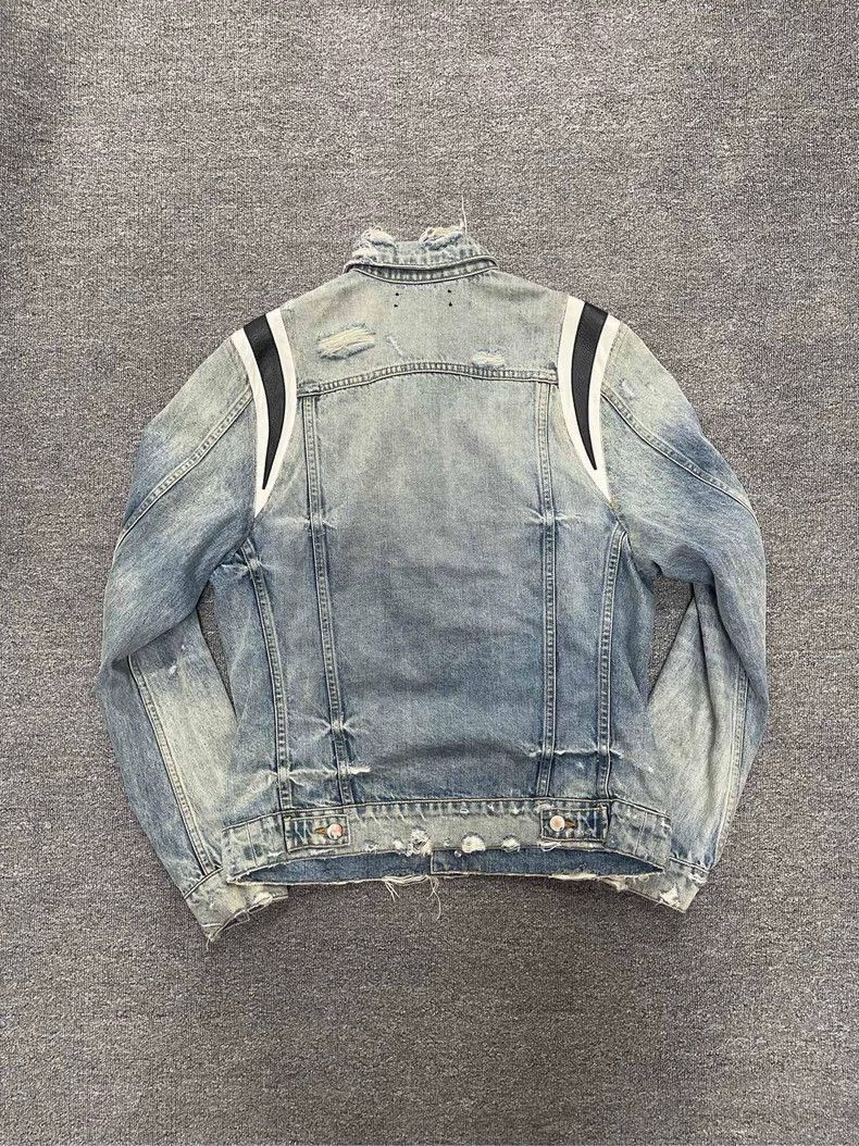 Amiri Amiri blue denim jacket with old vandalism-2506 Size US M / EU 48-50 / 2 - 2 Thumbnail