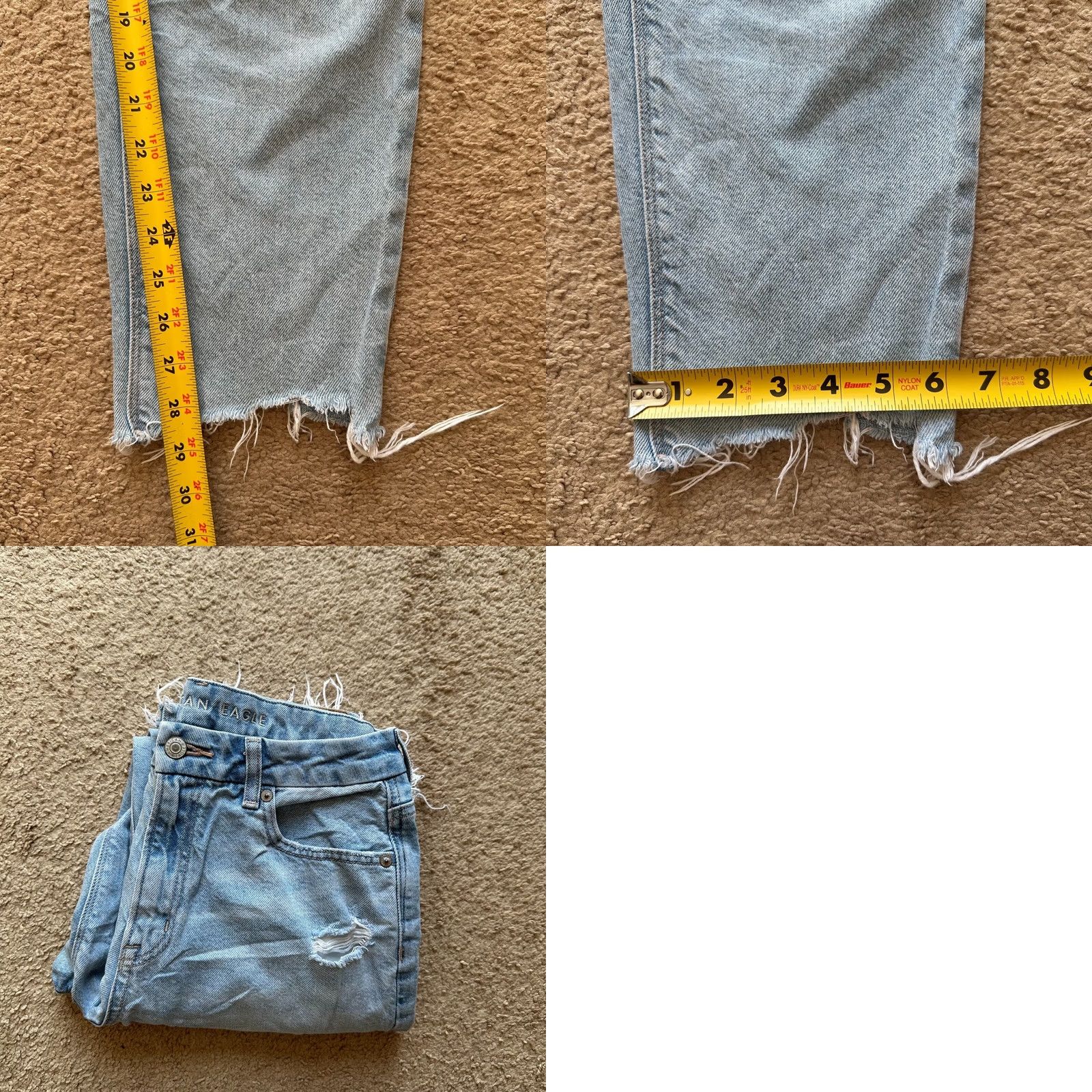 American Eagle Outfitters American Eagle Jeans Womens 6 Mom Jean Distressed Mid Rise Blue Size 28" / US 6 / IT 42 - 9 Thumbnail
