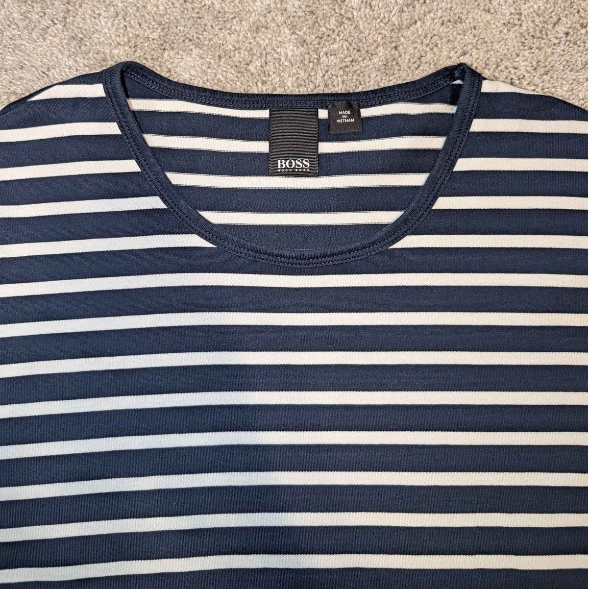 Hugo Boss Hugo Boss Mens Striped Tshirt XXL Size US XXL / EU 58 / 5 - 1 Thumbnail