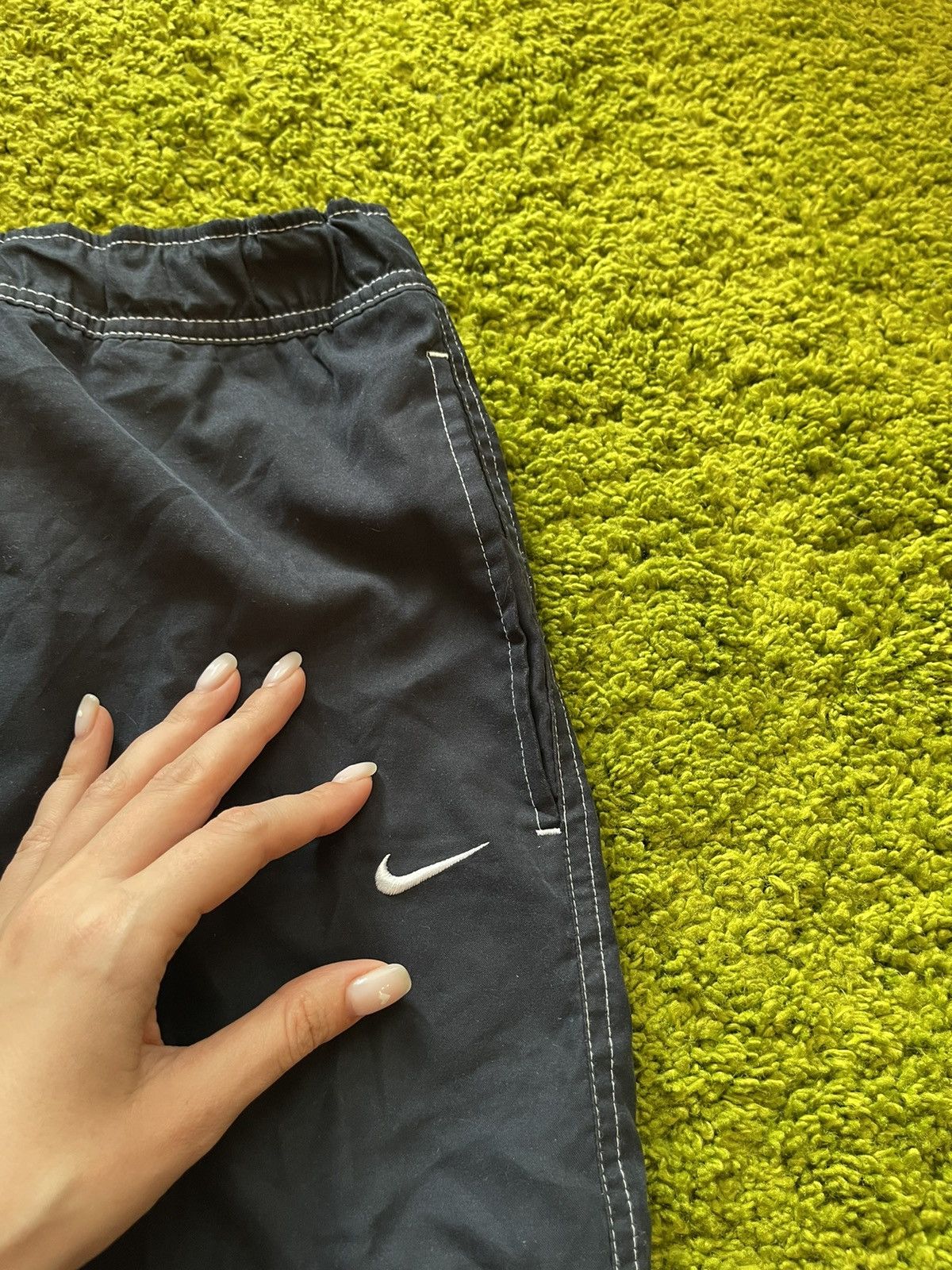Nike × Vintage Nike 2000s vintage cargo swim shorts swoosh logo Y2K Size US 36 / EU 52 - 4 Thumbnail