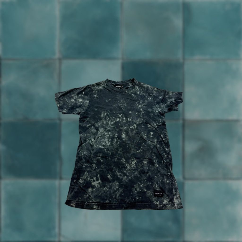Vintage Ekumenik Shirt Mens Small Black Gray Tie Dye Short Sleeve Crewneck Tee Distressed Casual Streetwear Graphic Patch Size US S / EU 44-46 / 1 - 1 Thumbnail