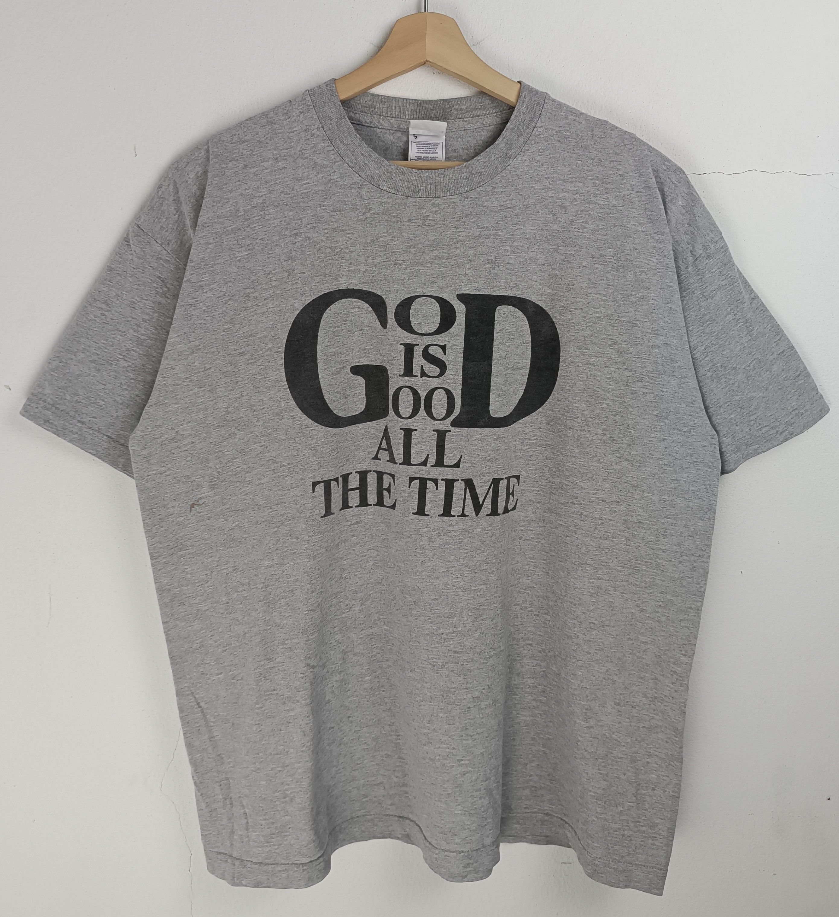Vintage VINTAGE 90'S GOD IS GOOD ALL THE TIME JESUS RELIGION TEE Size US XL / EU 56 / 4 - 3 Thumbnail