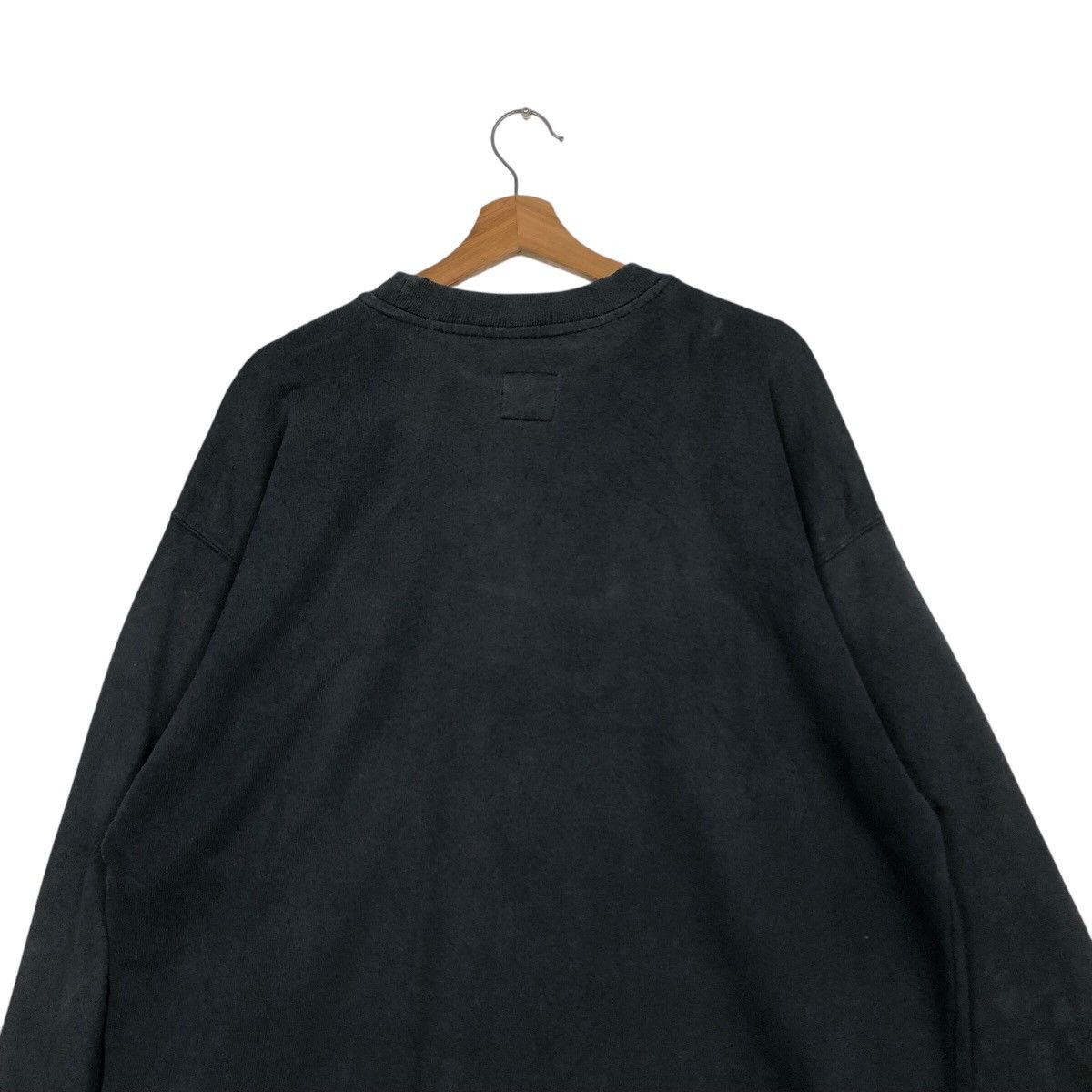 Nike 📌Rich Black Vintage Sweatshirt Nike Big Swoosh Size US M / EU 48-50 / 2 - 10 Thumbnail