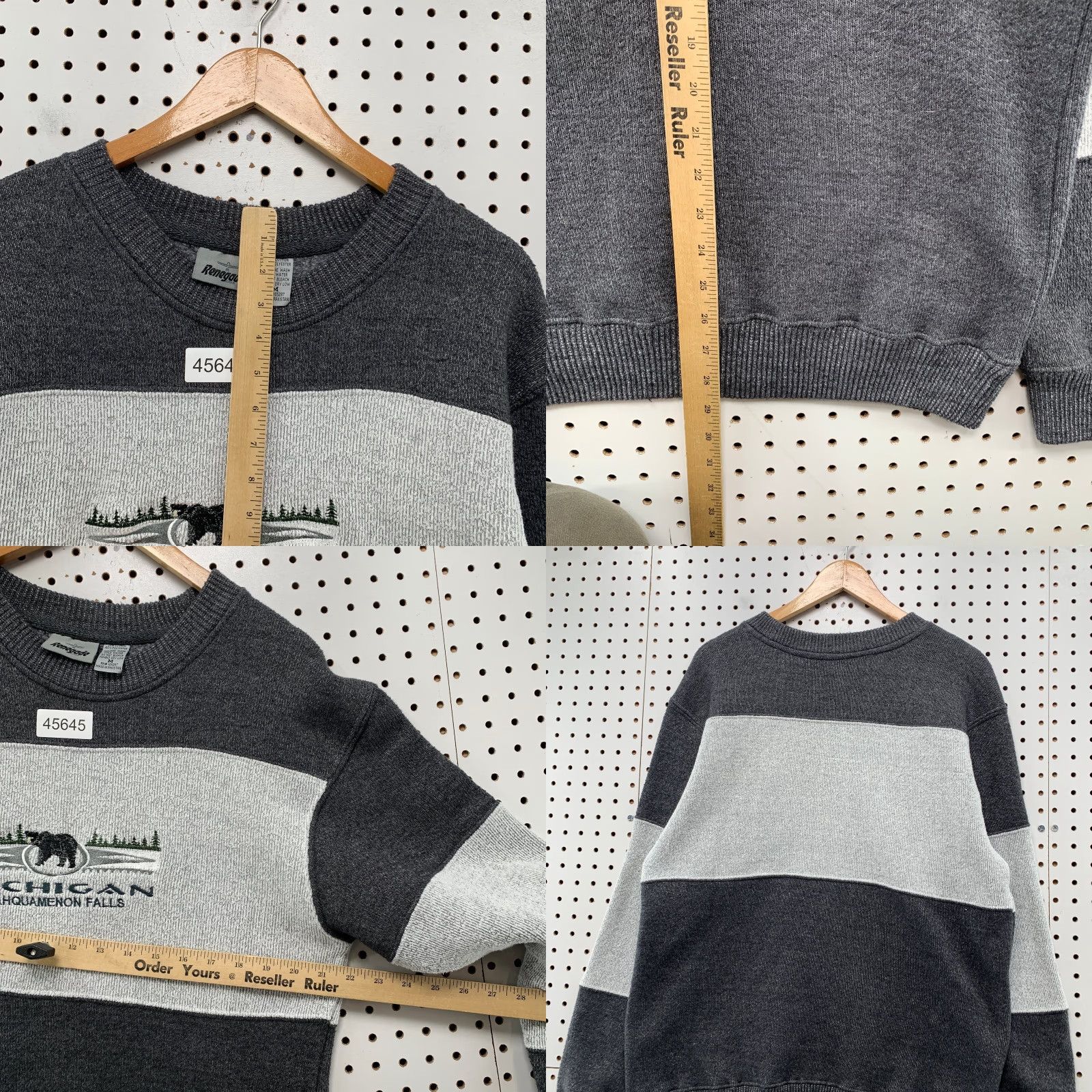 Vintage VINTAGE Renegade Michigan Tahquamenon Falls Sweater Mens M Gray Knit Pullover Casual Winter Nature Outdoor Size US M / EU 48-50 / 2 - 8 Thumbnail