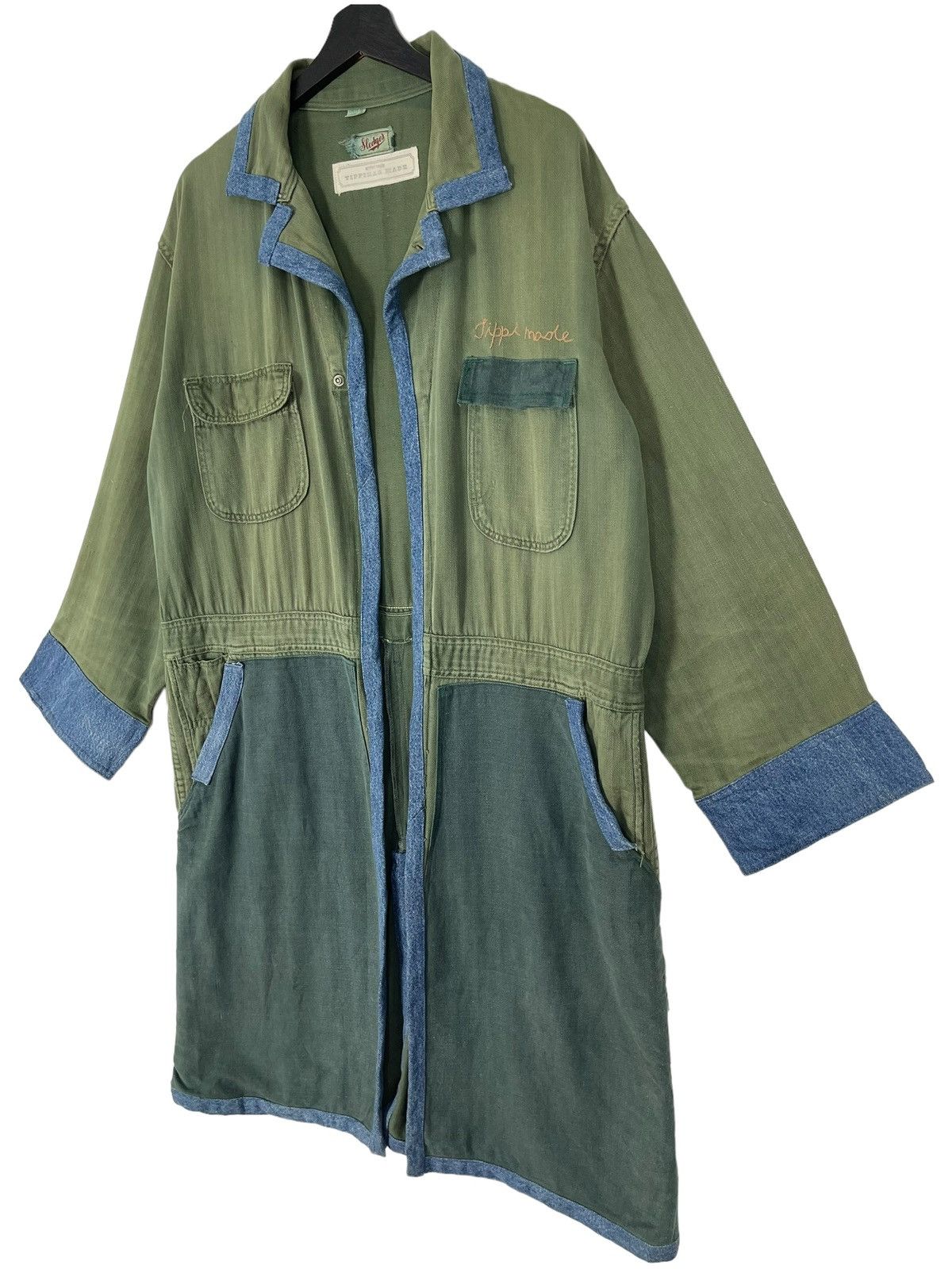 Japanese Brand Sledge's x Tippirag Made reconstructed HBT military jacket. Size US L / EU 52-54 / 3 - 3 Thumbnail