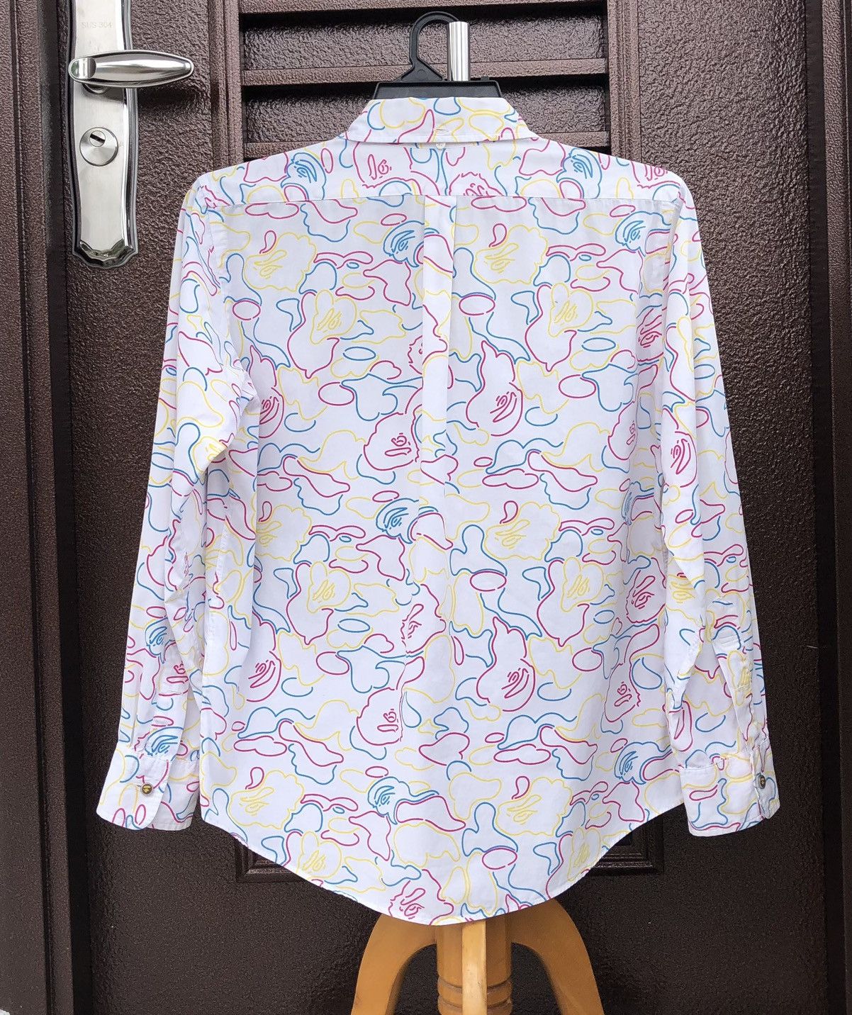 Bape Neon Camo Button Up Shirt Size US S / EU 44-46 / 1 - 2 Thumbnail