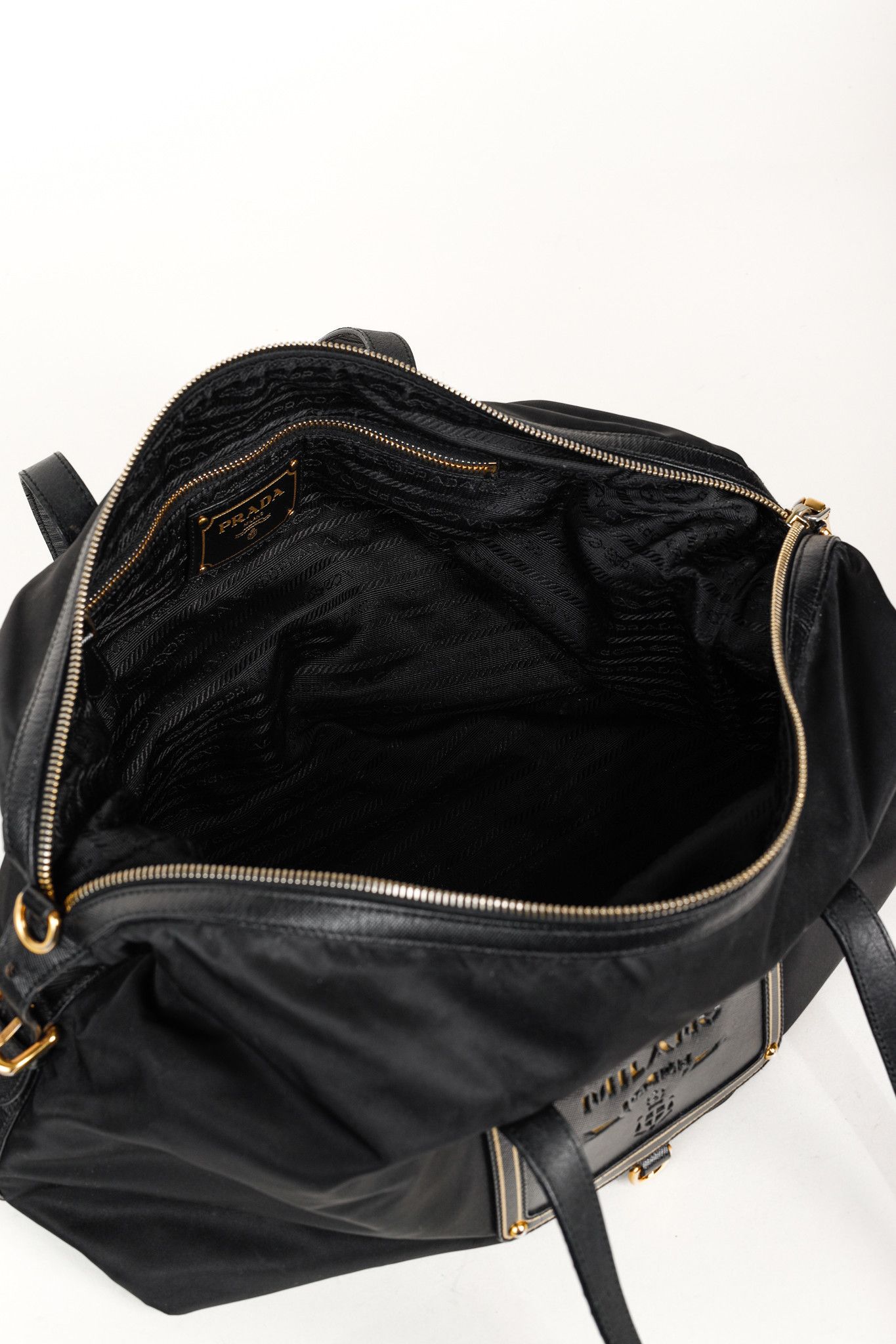 Prada Prada Vintage Tessuto Nylon Saffiano Stencil Logo Bag Size ONE SIZE - 11 Thumbnail