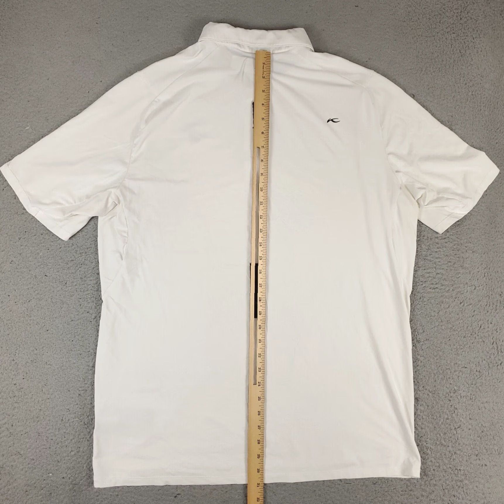 KJUS KJUS Polo Shirt Mens XL White Solid Short Sleeve Golf Activewear Size US XL / EU 56 / 4 - 6 Thumbnail