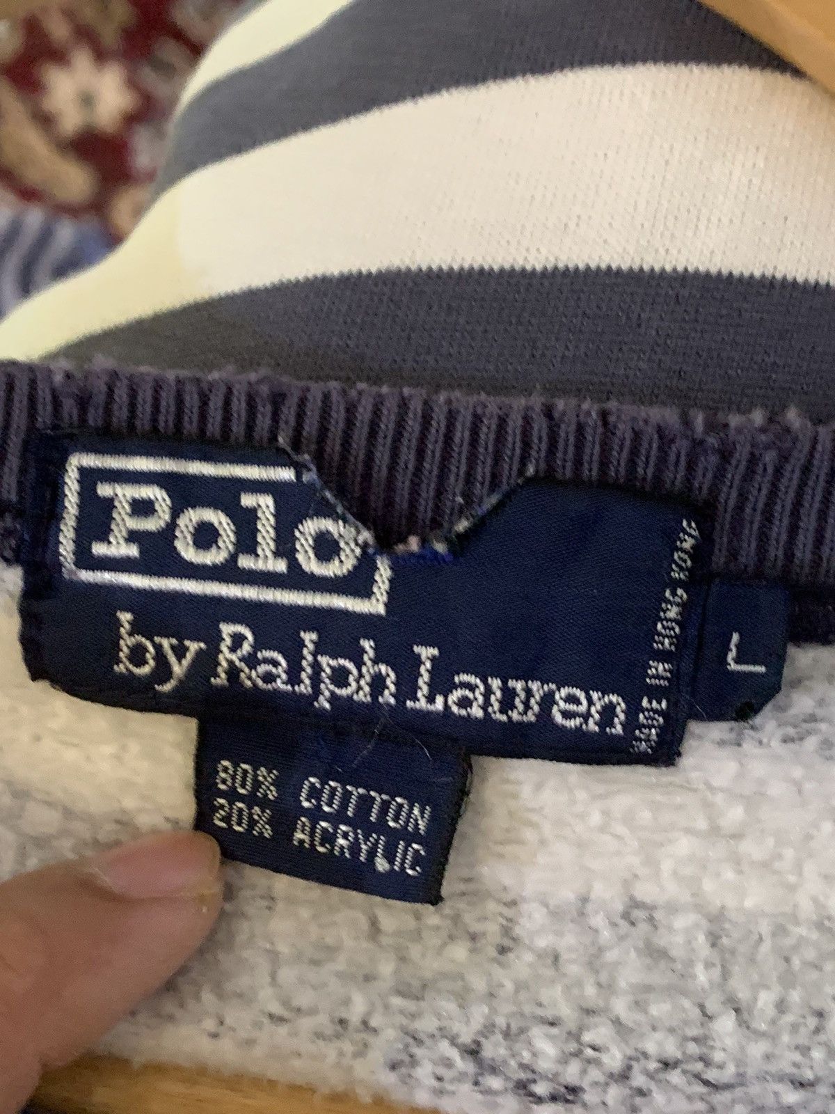 Vintage VINTAGE POLO RALPH LAUREN STRIPE SWEATER Size US L / EU 52-54 / 3 - 10 Thumbnail