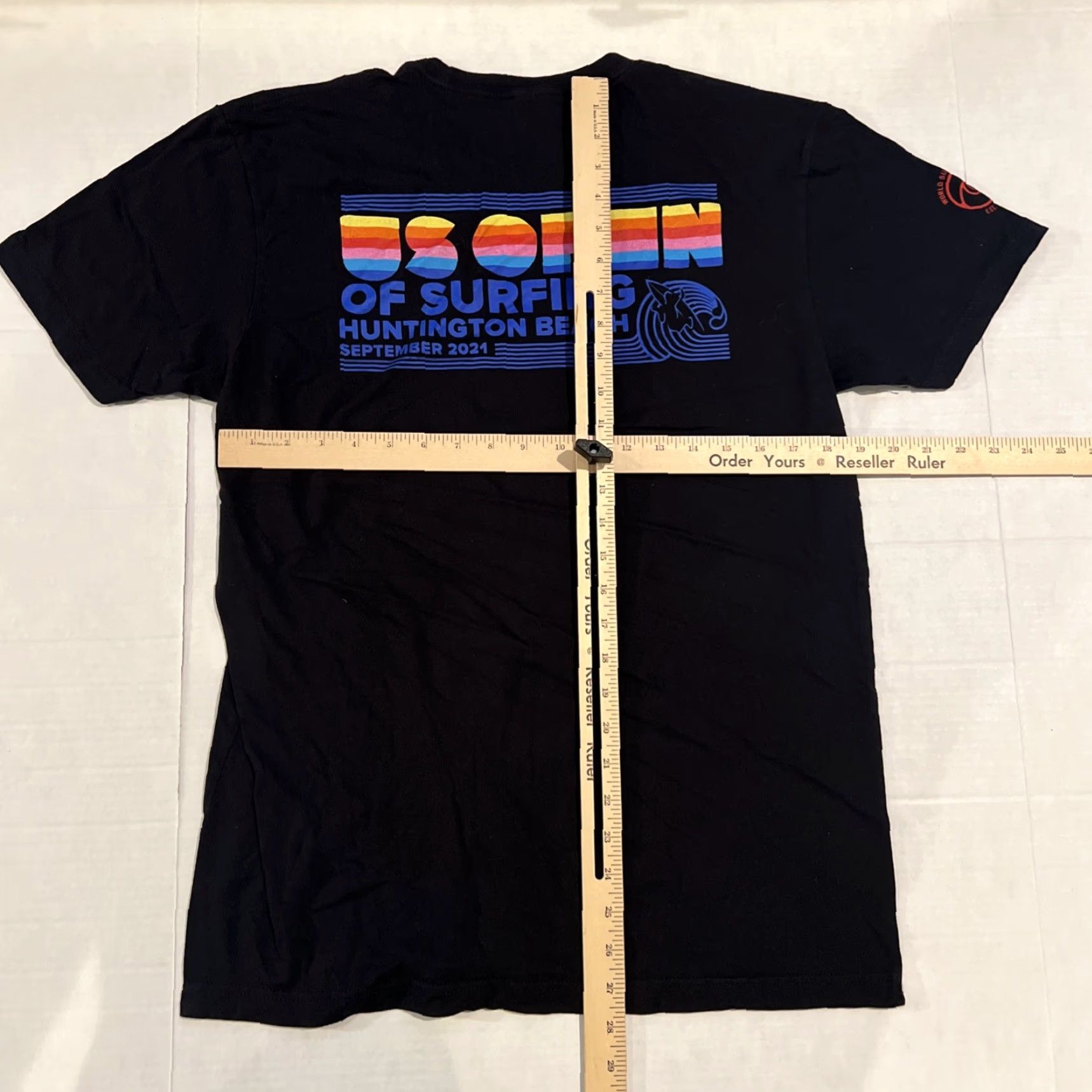 Vintage WSL US Open Of Surfing 2021 Huntington Beach Shirt Large Black Short Sleeve Crew Neck Graphic Print Surfer Logo Men T-Shirt Size US L / EU 52-54 / 3 - 7 Thumbnail