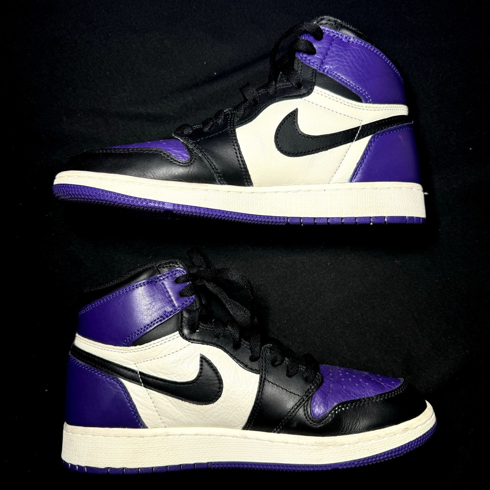Jordan Brand × Nike Size 6.5 - Nike Air Jordan 1 Retro High OG GS Court Purple Size US 6.5 / EU 39-40 - 2 Thumbnail