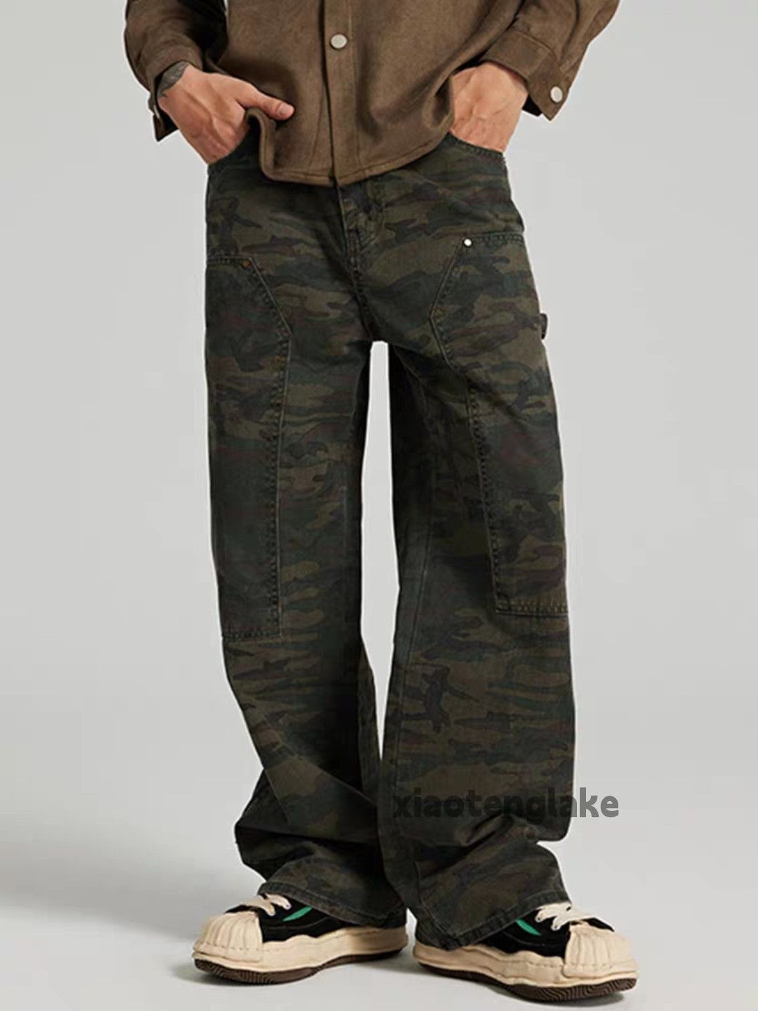 Designer Unisex outdoor utility loose baggy hiphop carpenter pants Size US 28 / EU 44 - 4 Thumbnail