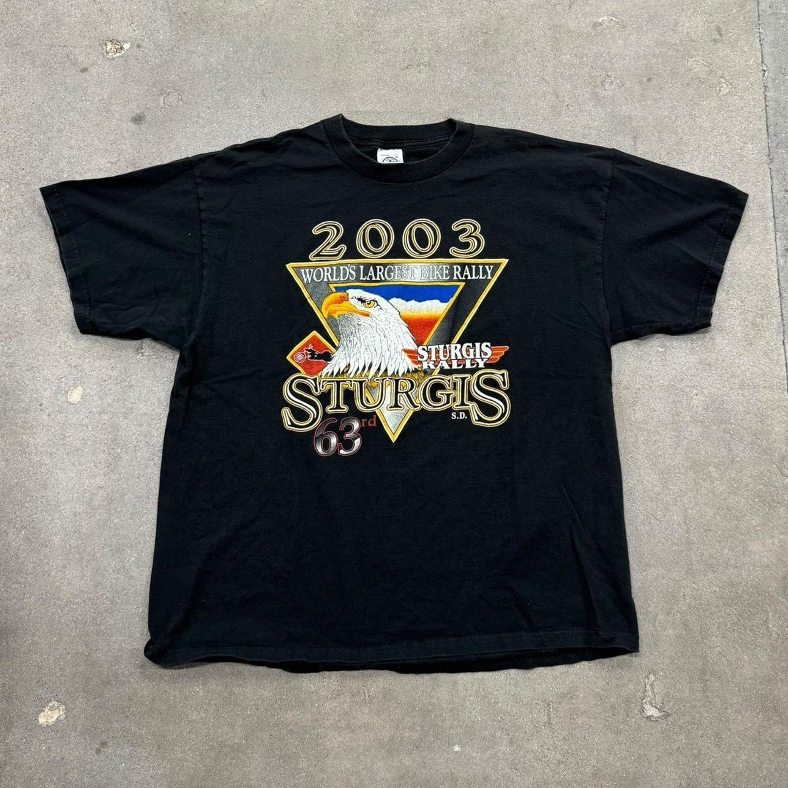 Harley Davidson Vintage 2003 Sturgis Eagle Tee Size US XL / EU 56 / 4 - 1 Thumbnail
