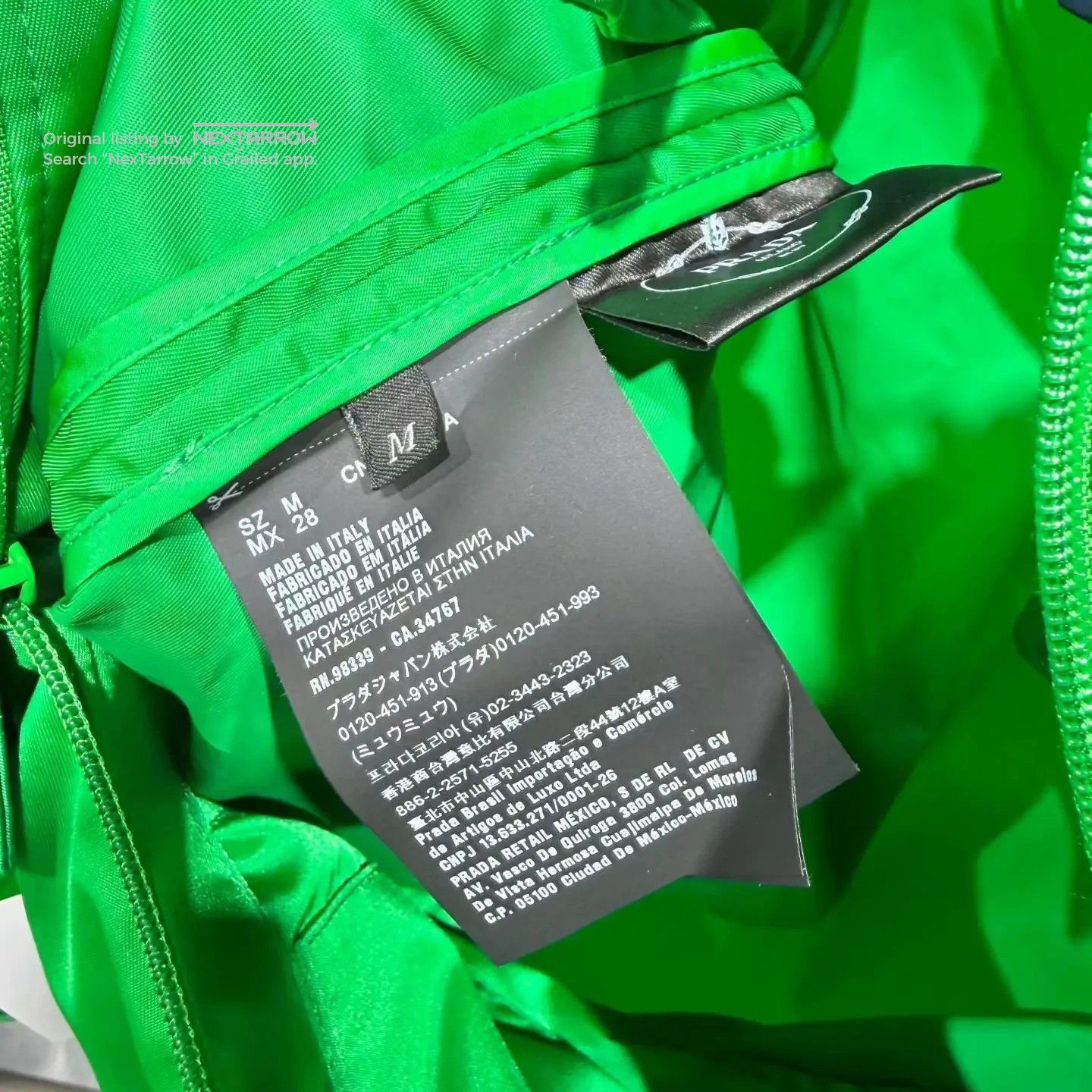 Prada Prada Green Nylon Hooded Zip Jacket M Size US M / EU 48-50 / 2 - 5 Thumbnail