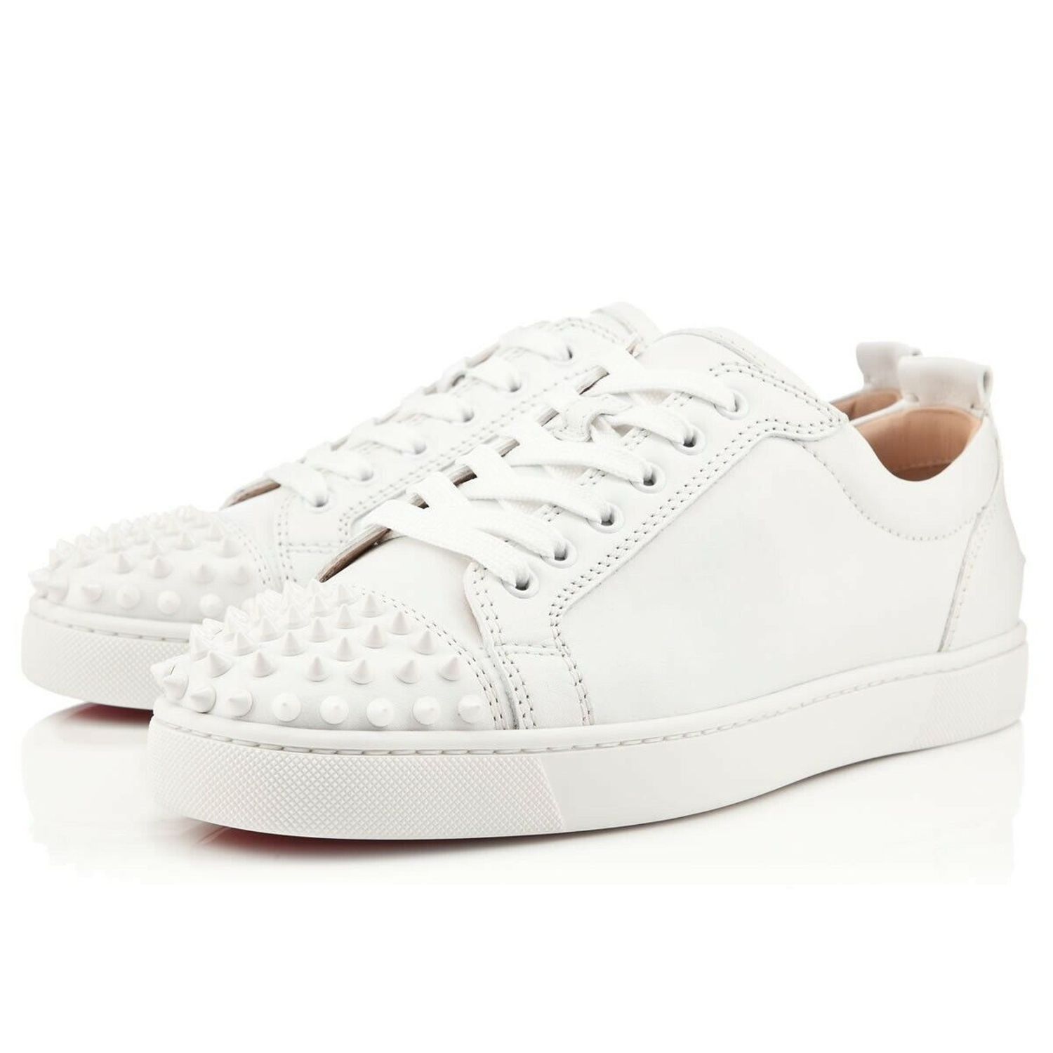 Christian Louboutin Louis Junior Spikes Sneakers White Size US 7 / EU 40 - 1 Thumbnail